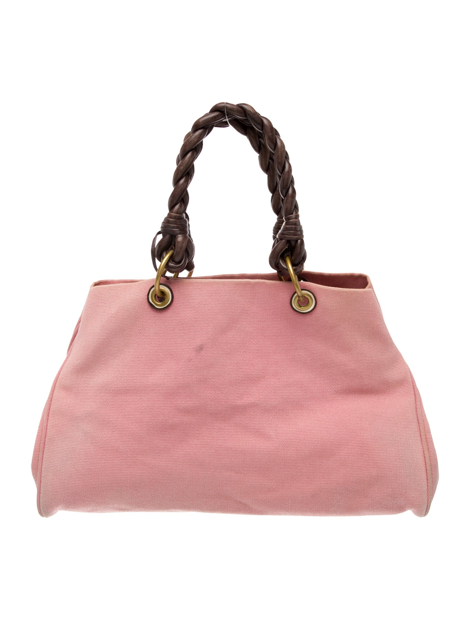 Bottega Veneta Canvas Top Handle Bag Vintage