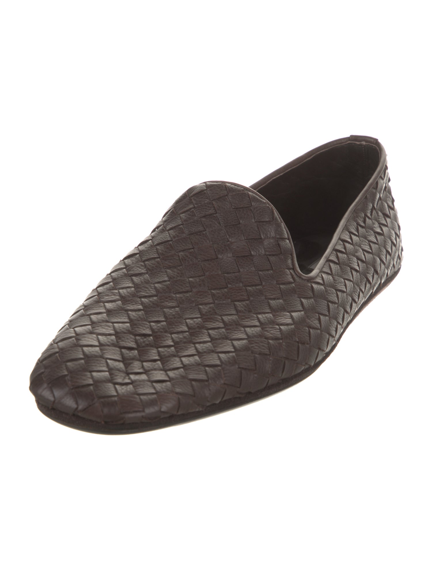 Bottega Veneta Intrecciato Weave Leather Slippers