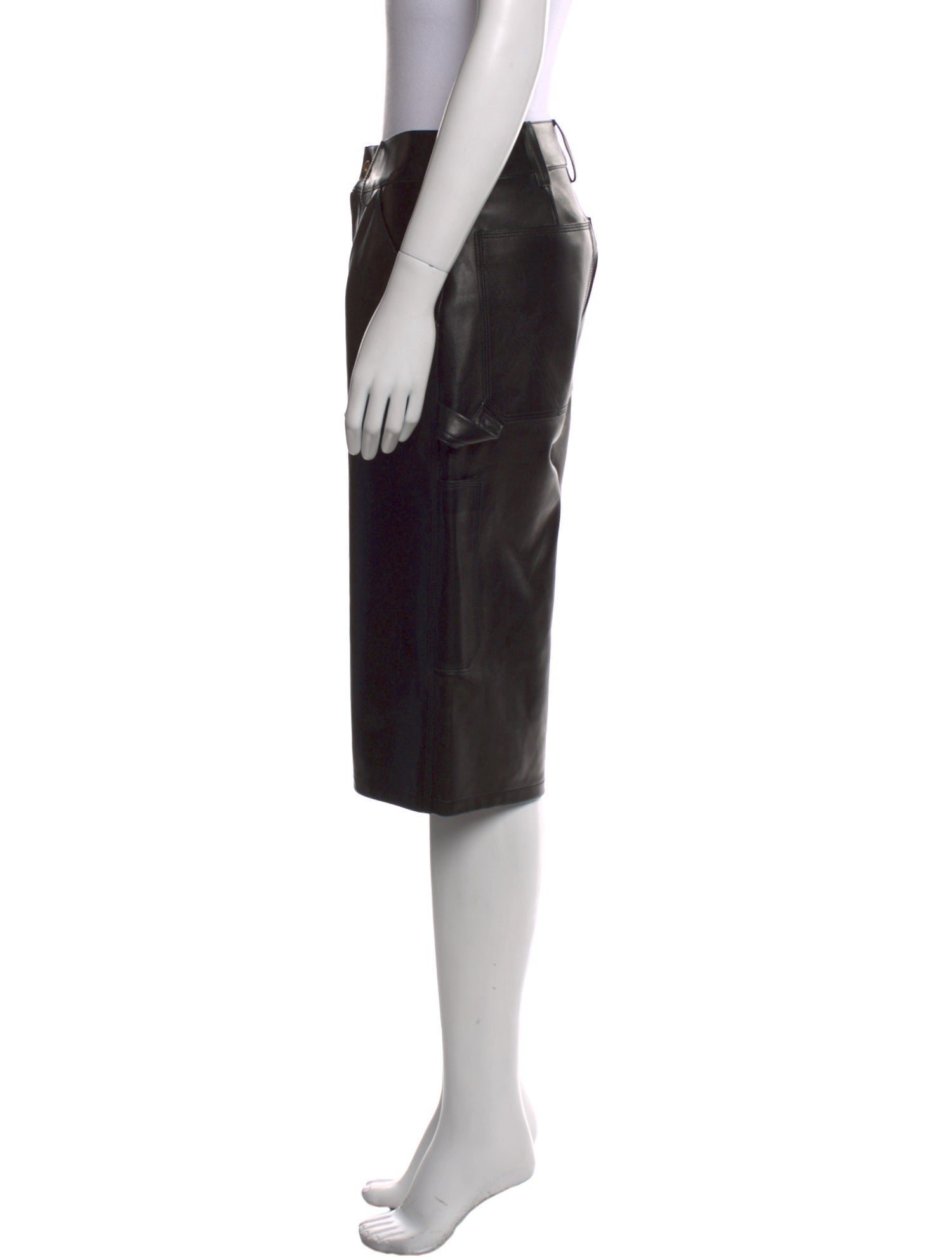 Bottega Veneta Leather Knee-Length Shorts