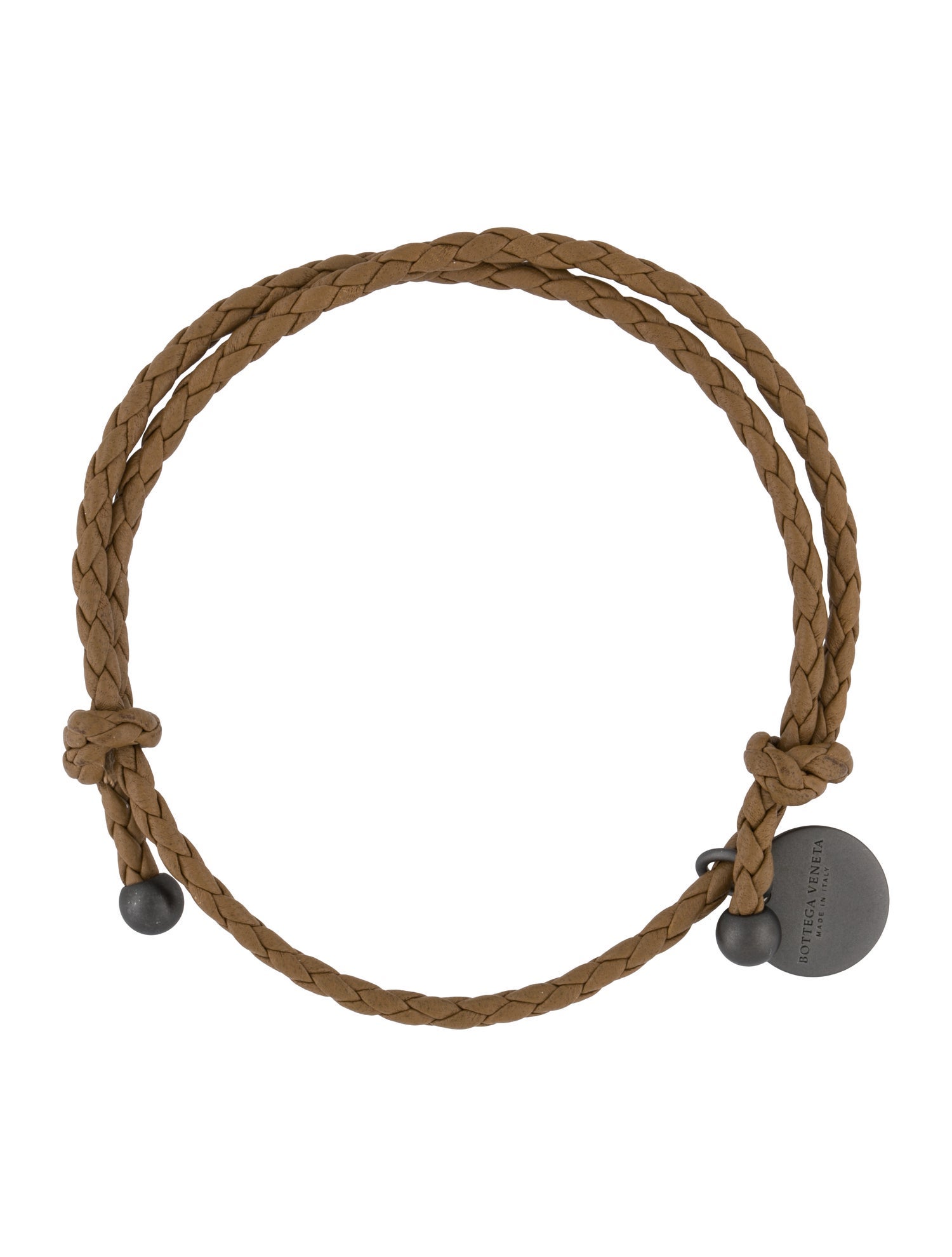 Bottega Veneta Leather Intrecciato Adjustable Bracelet