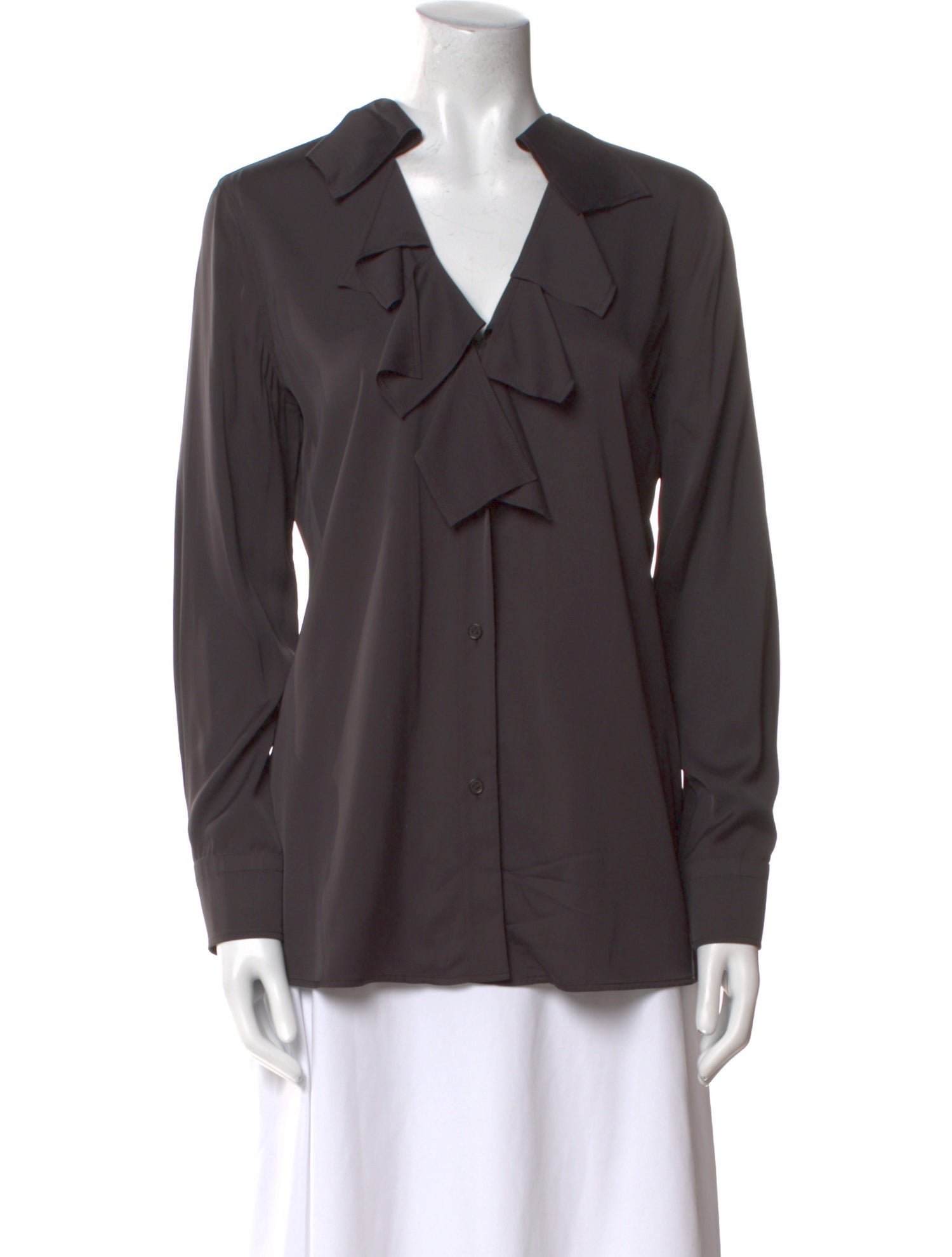 Bottega Veneta Silk V-Neck Blouse