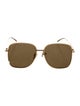 Bottega Veneta Intrecciato Weave Square Sunglasses