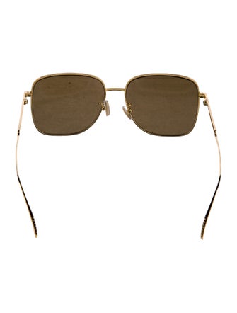 Bottega Veneta Intrecciato Weave Square Sunglasses
