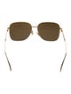 Bottega Veneta Intrecciato Weave Square Sunglasses