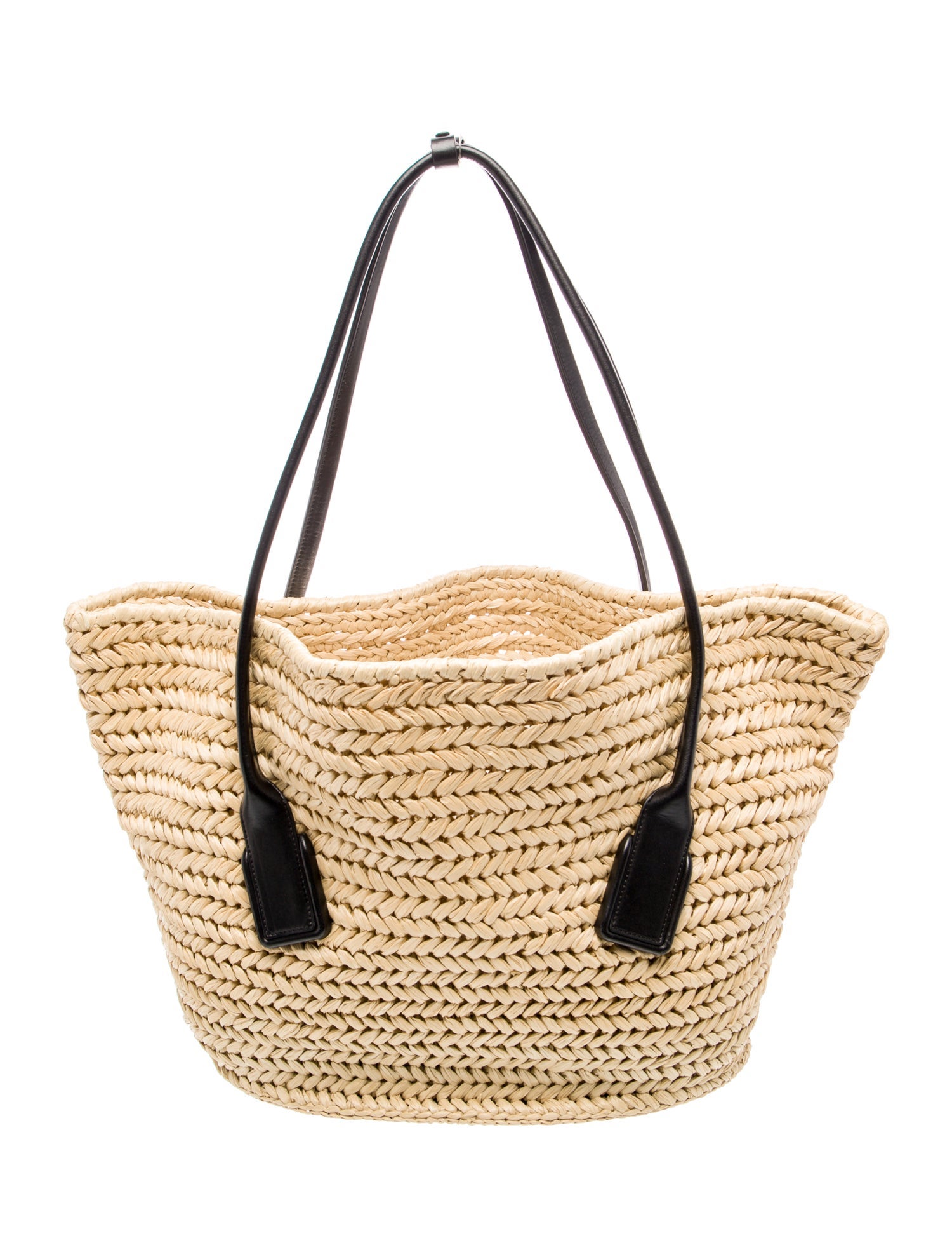 Bottega Veneta Raffia Basket Tote