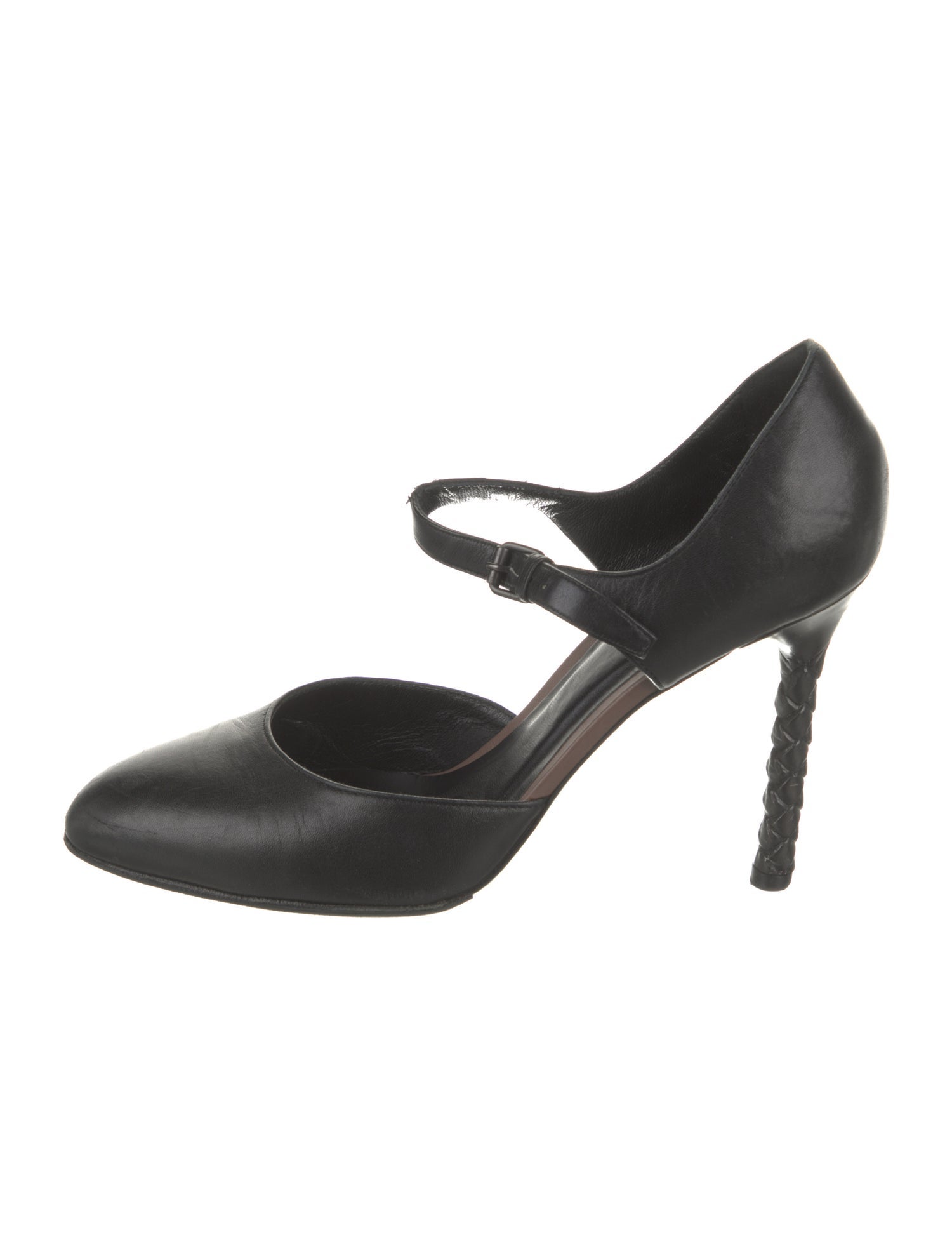 Bottega Veneta Intrecciato Weave Leather D'Orsay Pumps