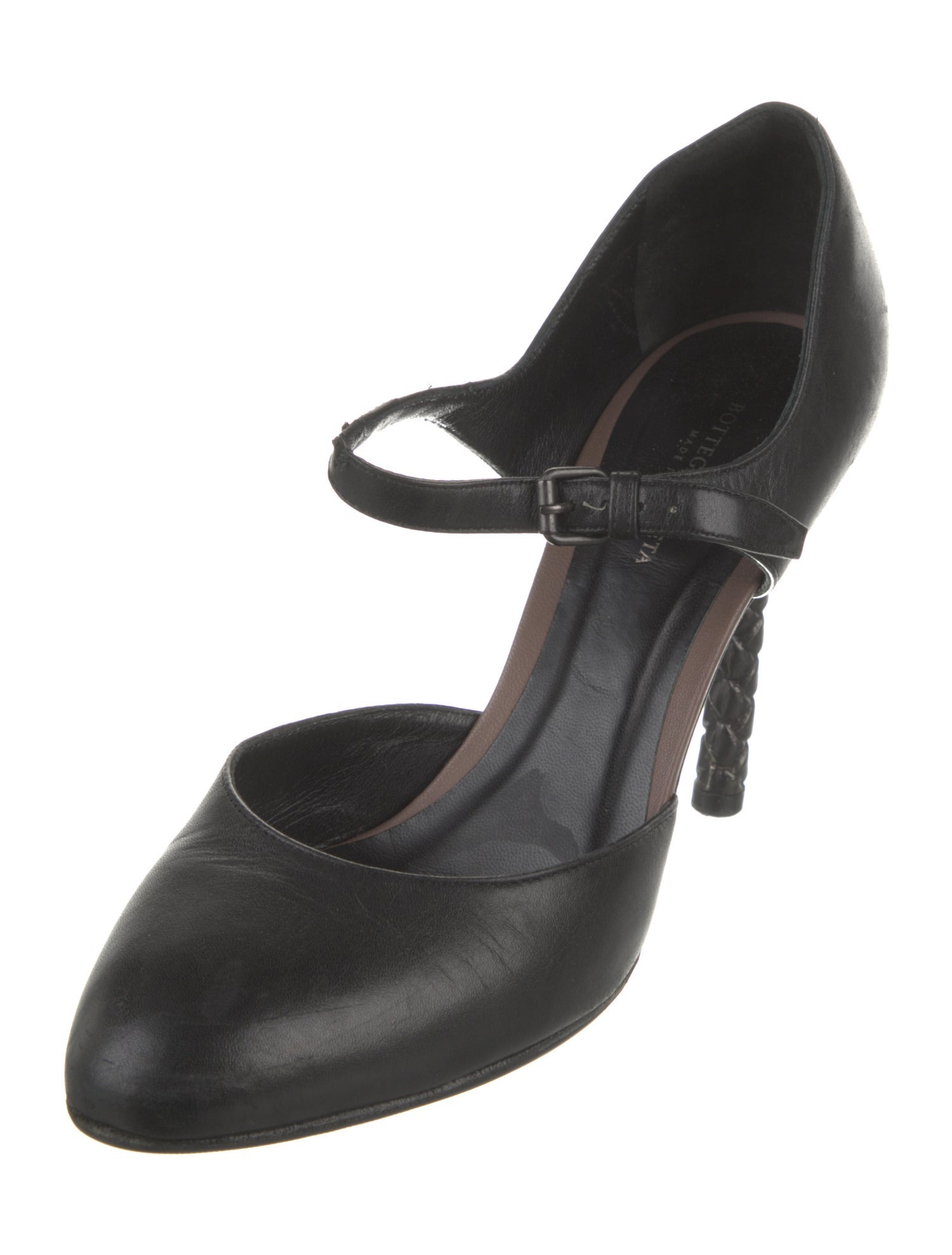 Bottega Veneta Intrecciato Weave Leather D'Orsay Pumps