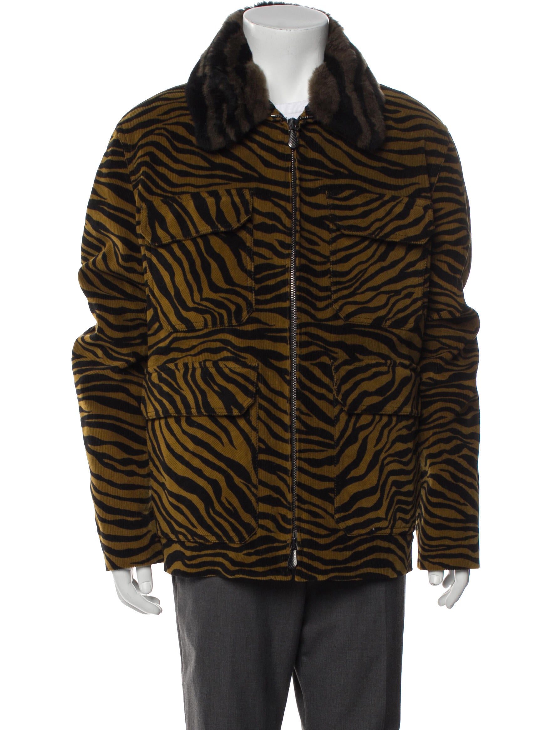 Bottega Veneta Animal Print Puffer Coat