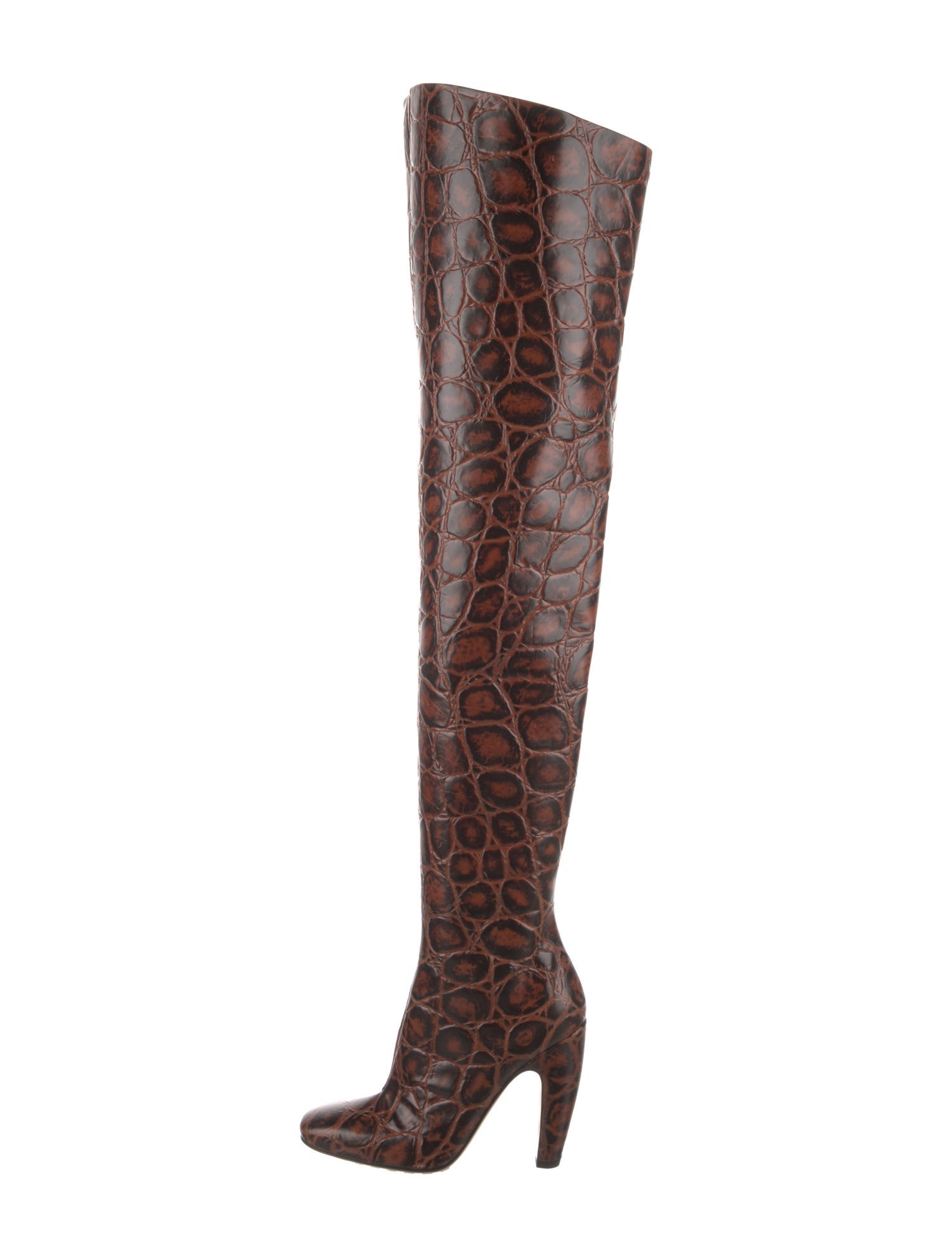 Bottega Veneta Leather Animal Print Boots