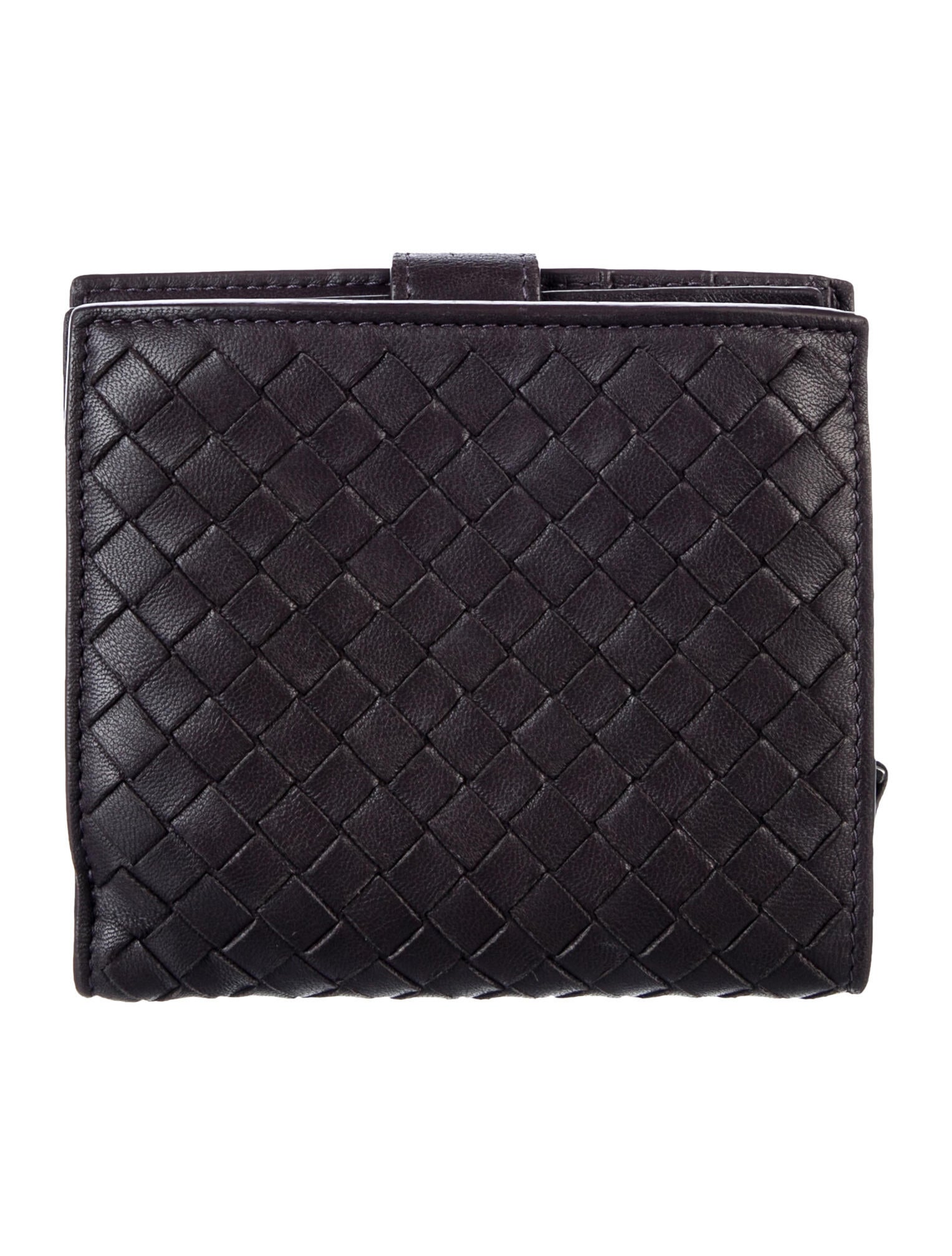 Bottega Veneta Bifold French Compact Intrecciato Weave Compact Wallet