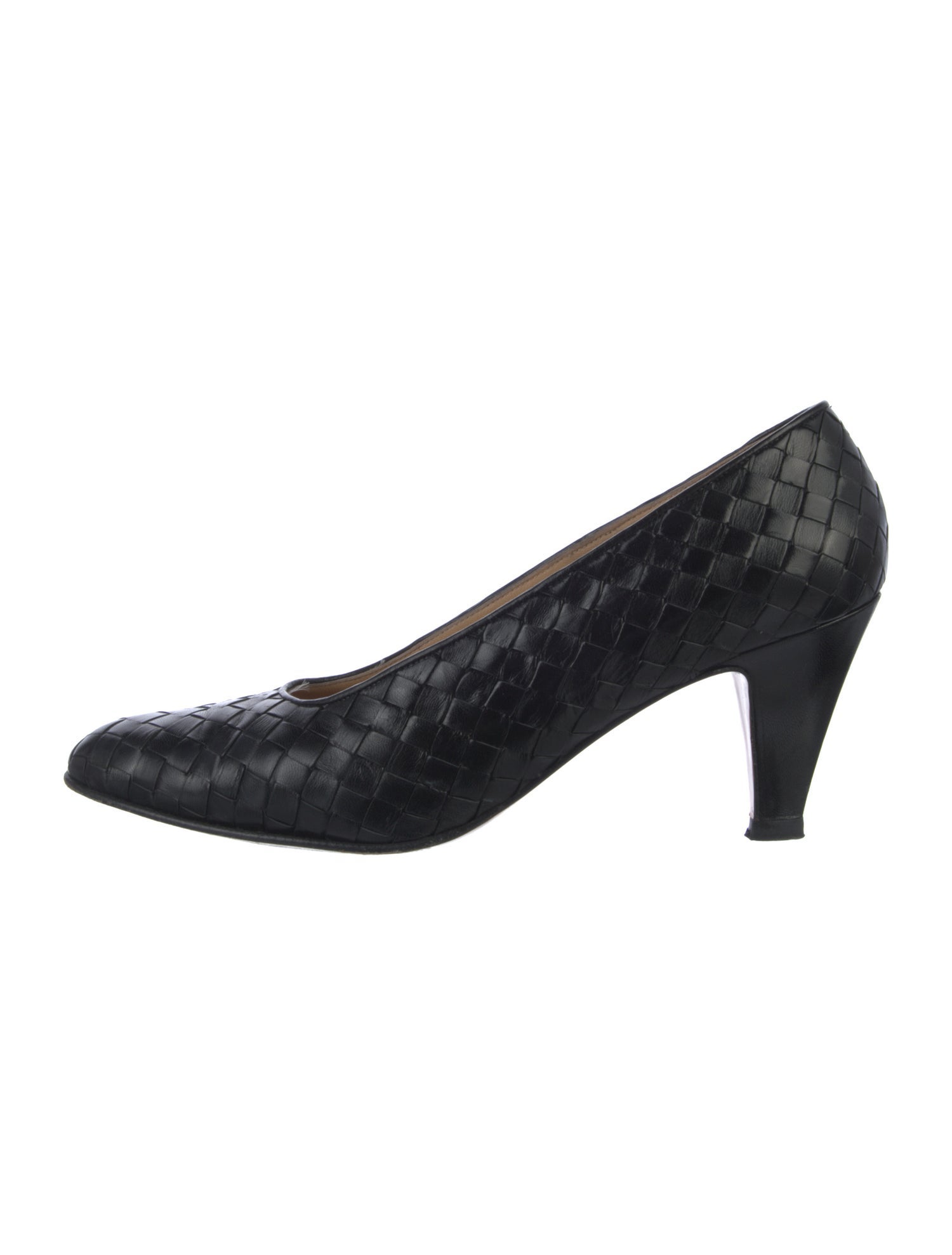 Bottega Veneta Intrecciato Weave Leather Pumps
