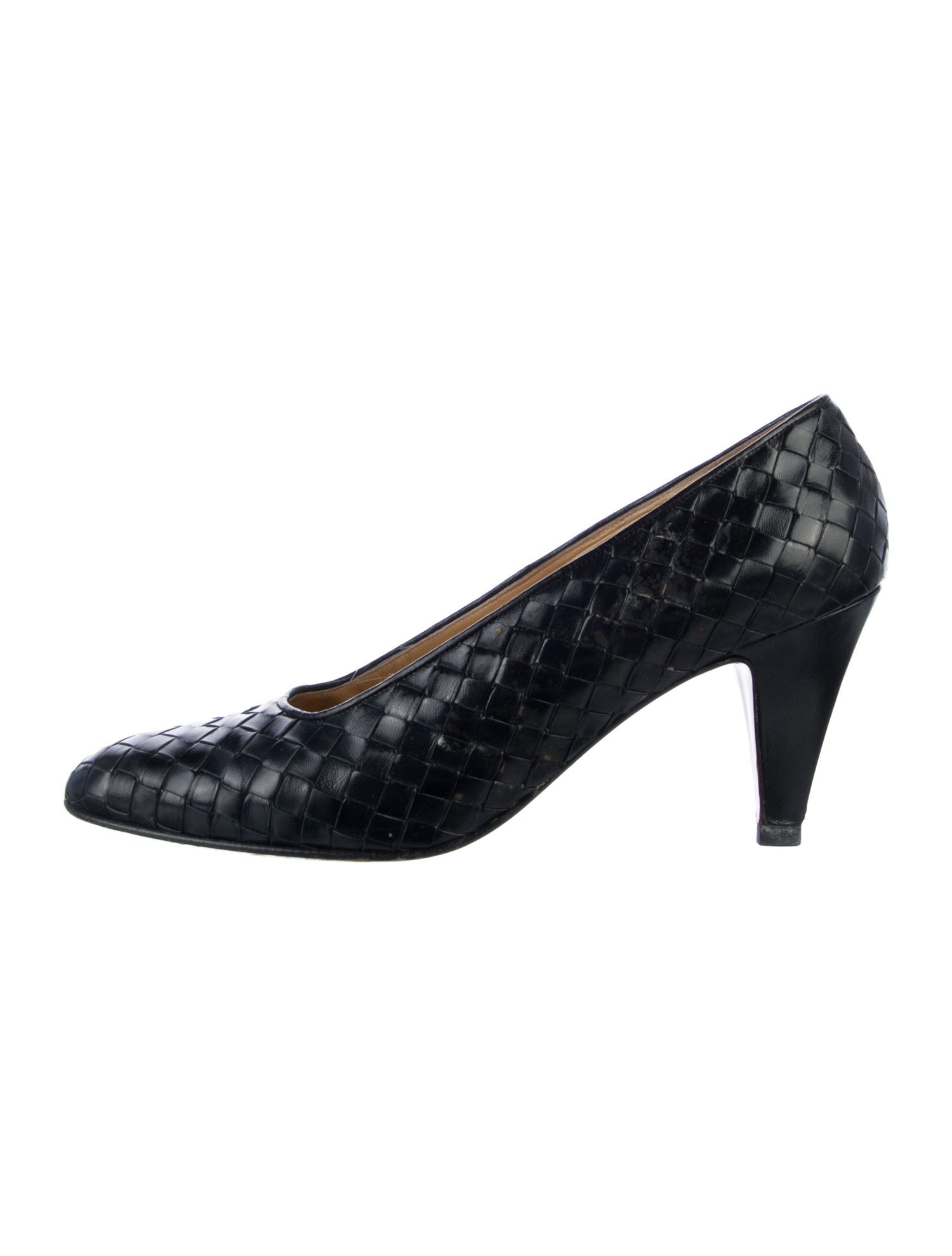 Bottega Veneta Intrecciato Weave Leather Pumps