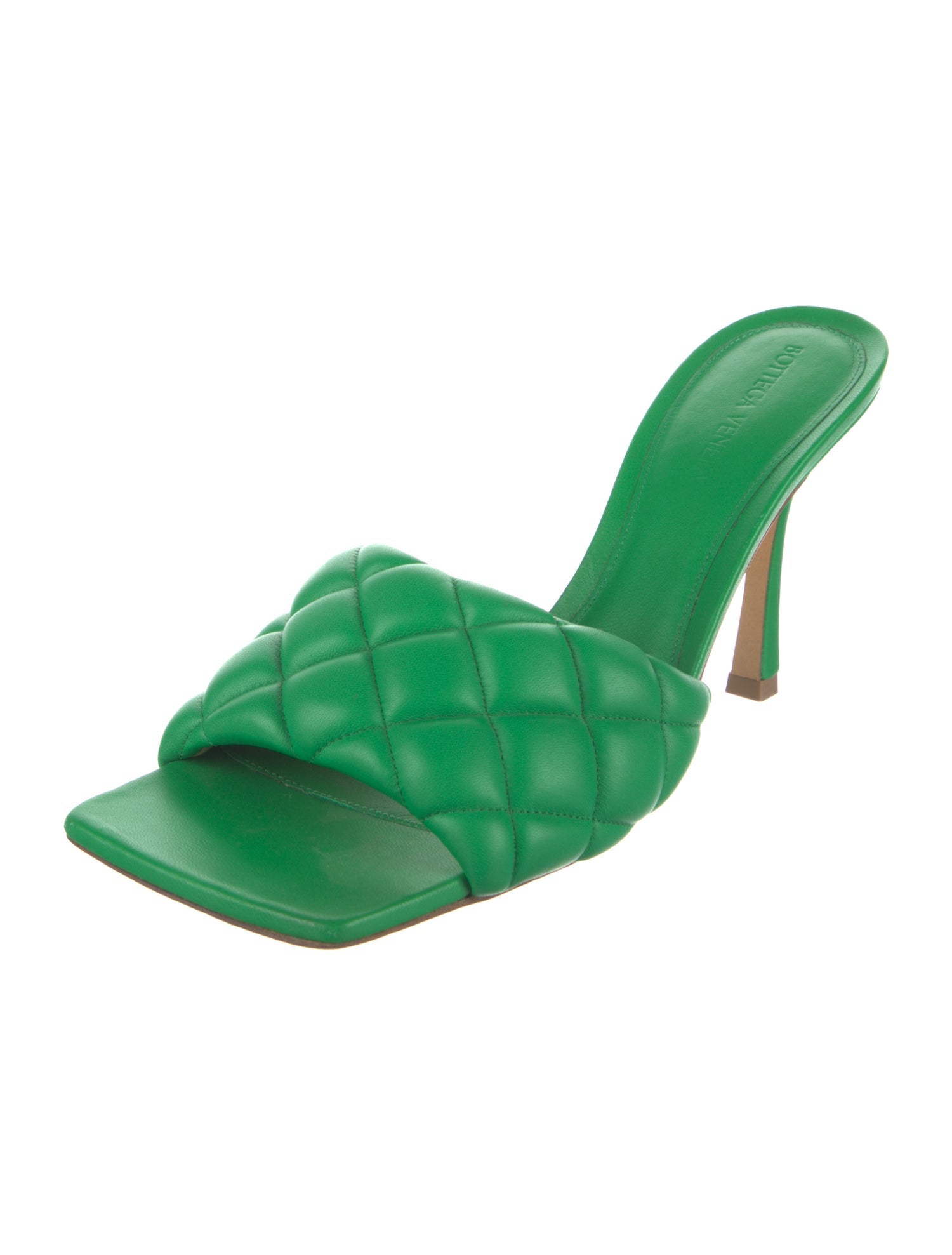 Bottega Veneta Quilted Pattern Leather Slides