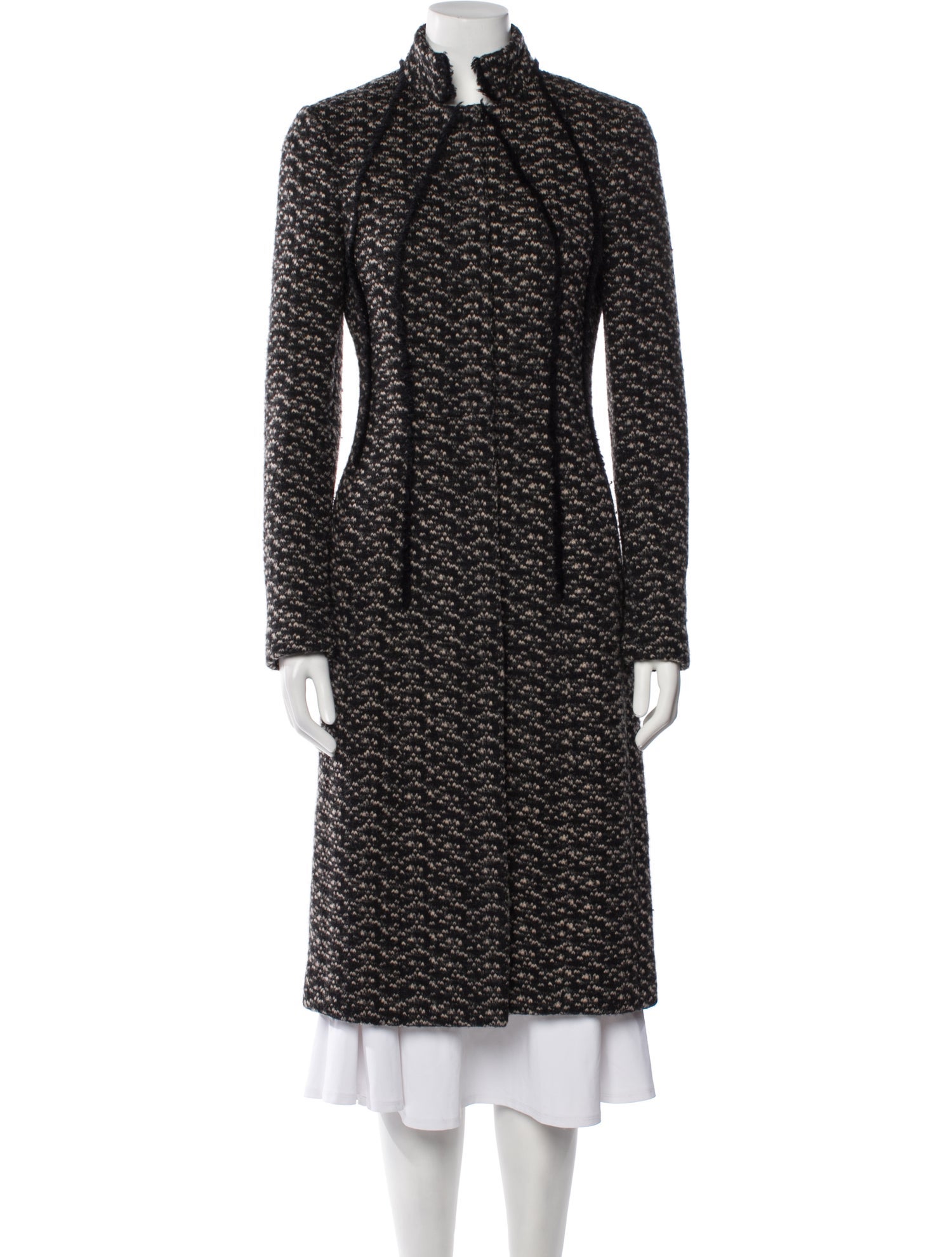 Bottega Veneta Wool Tweed Pattern Coat