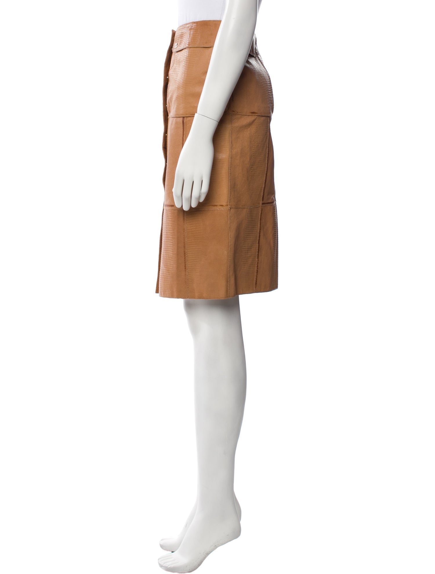 Bottega Veneta Leather Knee-Length Skirt
