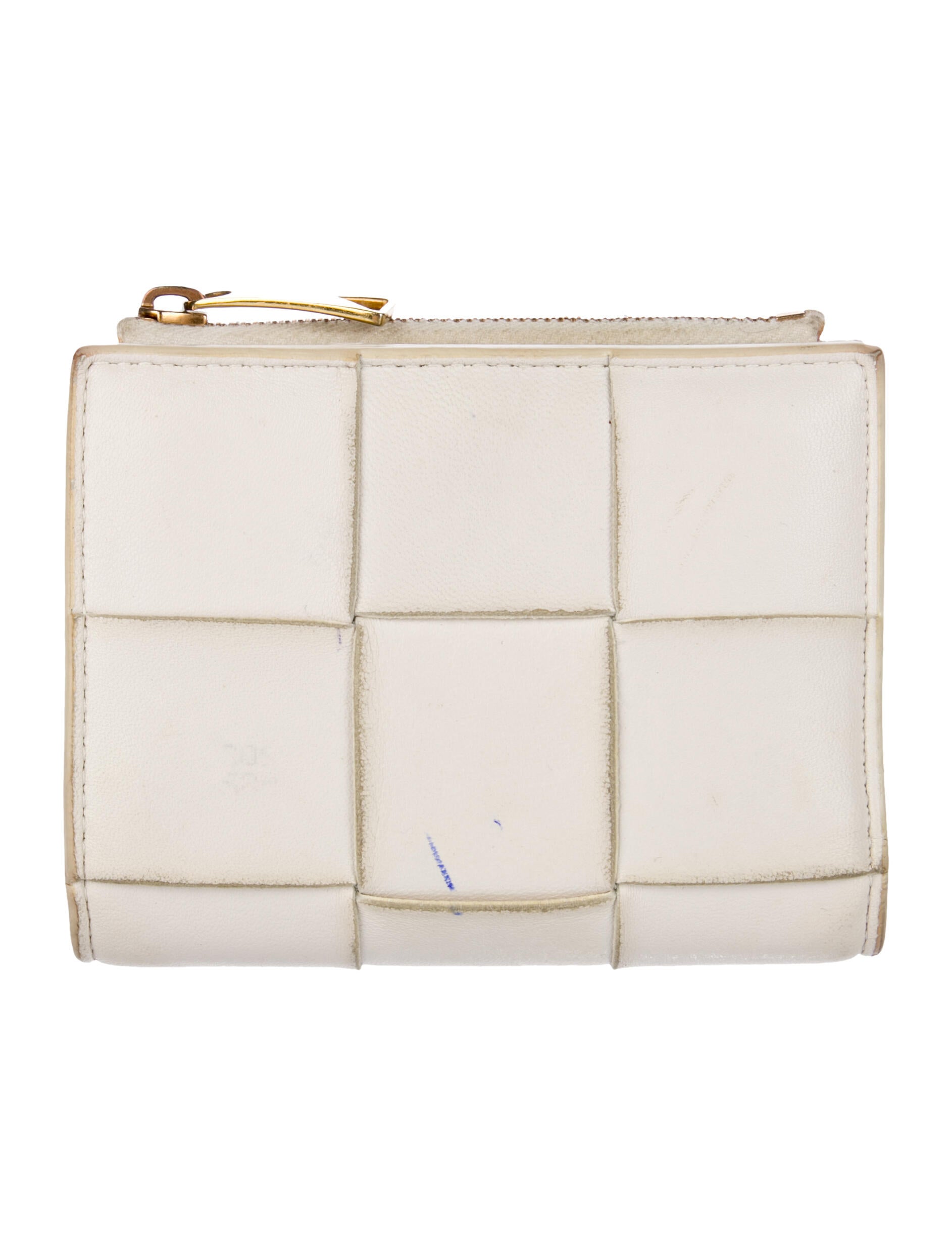 Bottega Veneta Intrecciato Weave Leather Compact Wallet