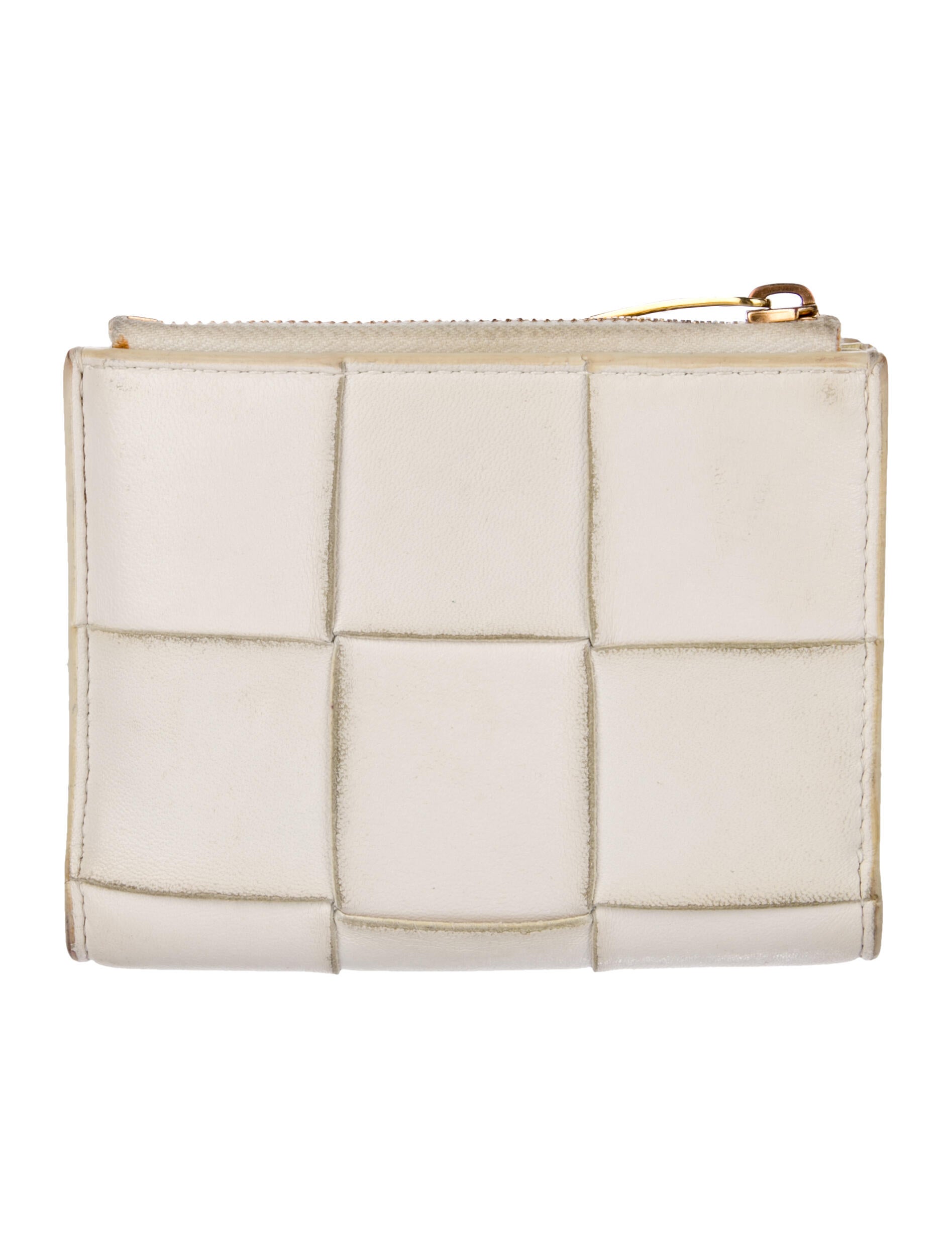 Bottega Veneta Intrecciato Weave Leather Compact Wallet