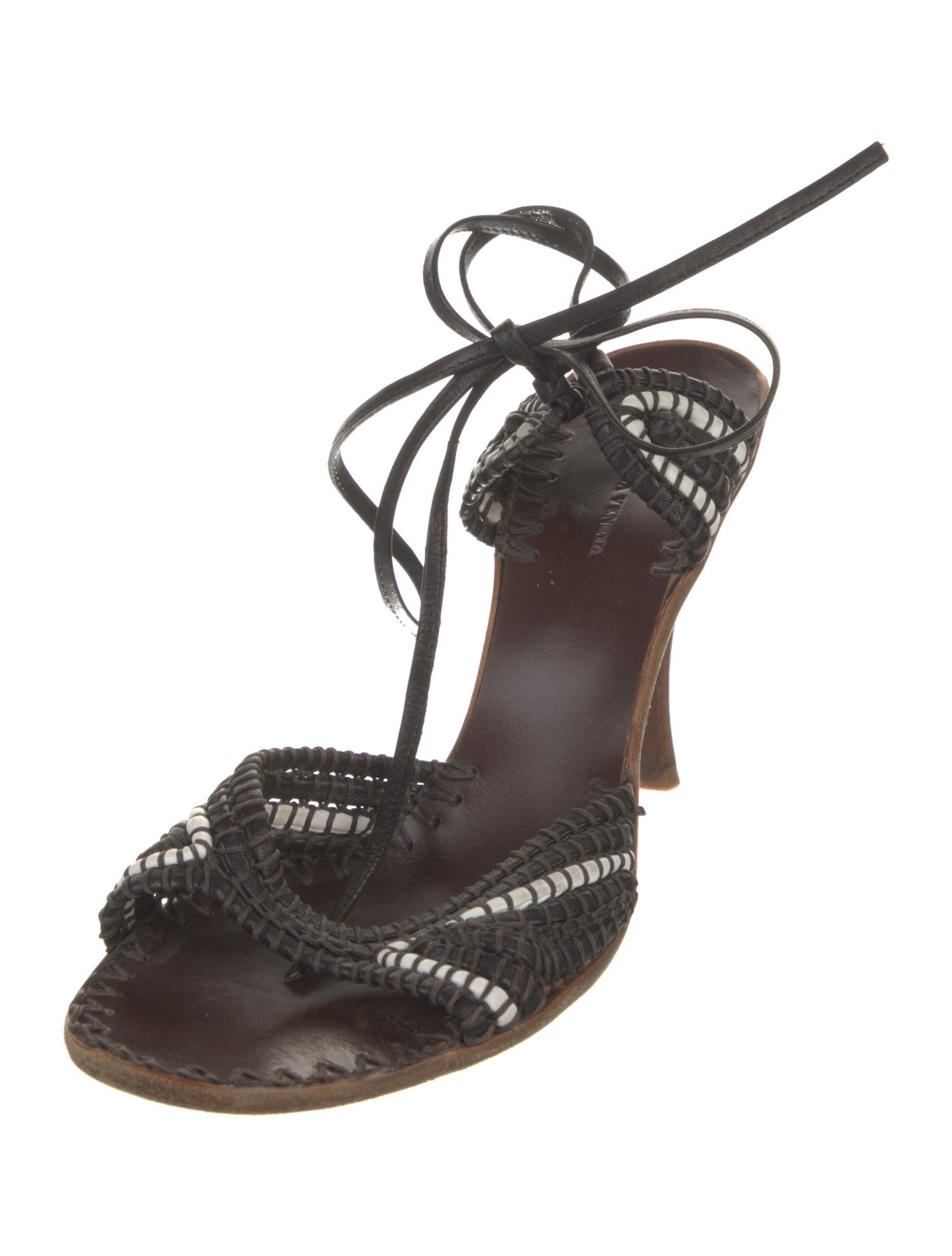 Bottega Veneta Leather T-Strap Sandals