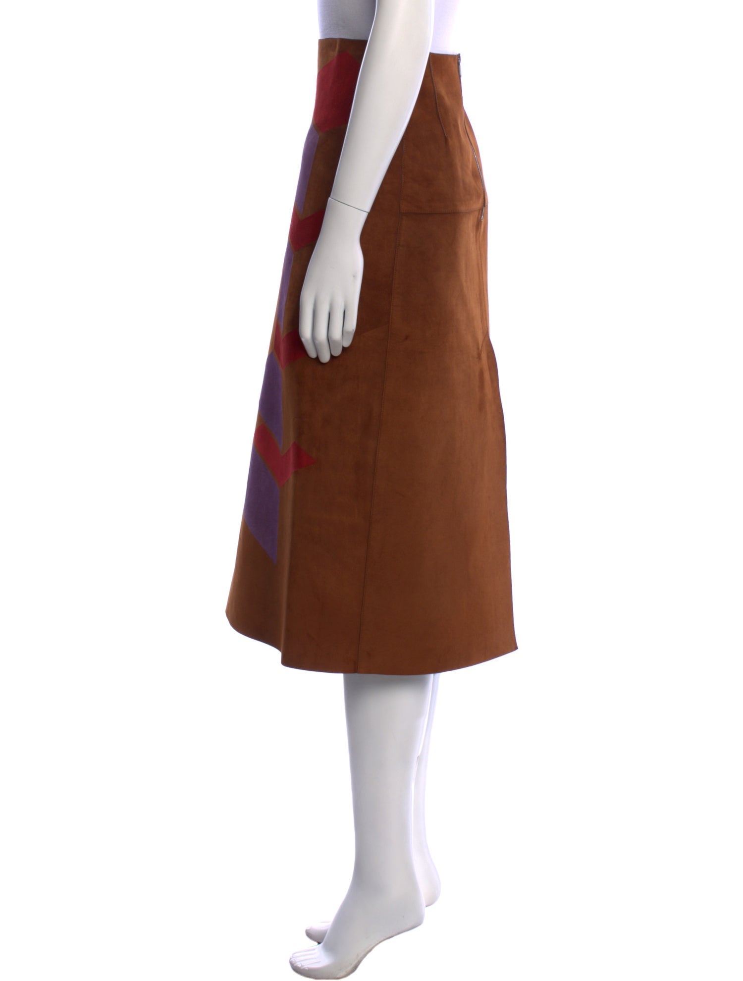 Bottega Veneta Calf Leather Midi Length Skirt