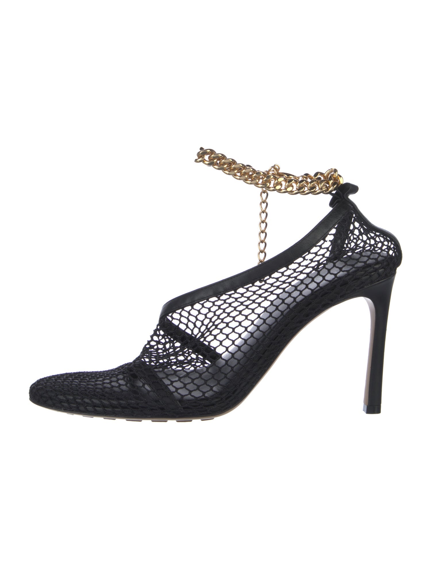 Bottega Veneta Chain-Link Accent Mesh Pumps