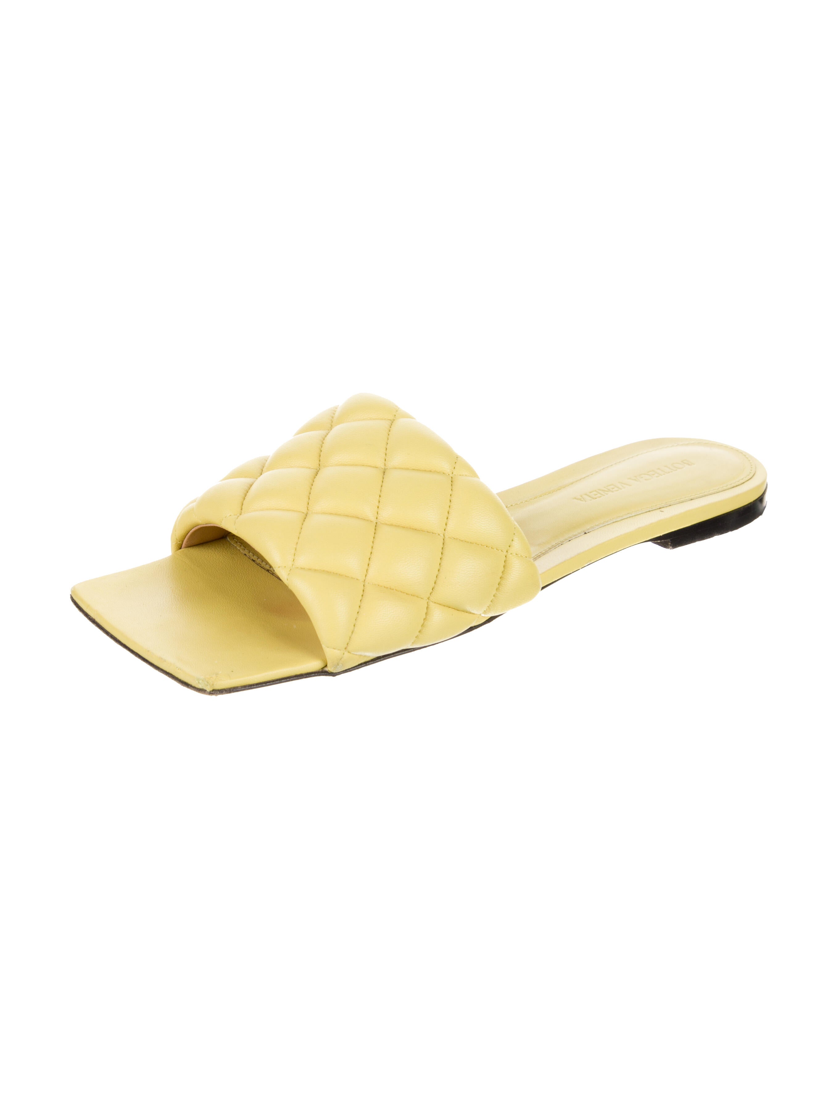 Bottega Veneta Quilted Pattern Leather Slides