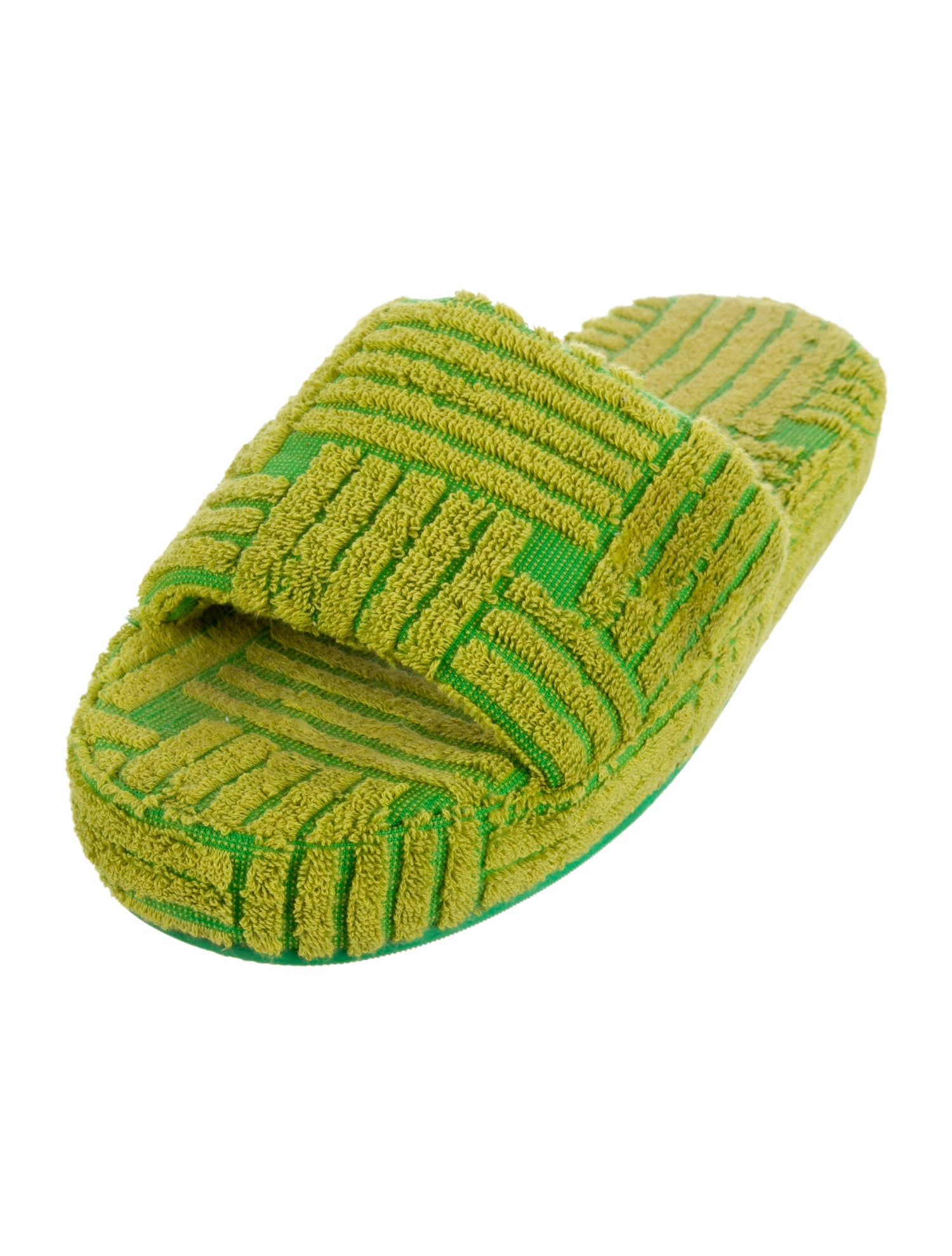 Bottega Veneta Terry Cloth Striped Slides