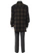 Bottega Veneta Plaid Print Overcoat