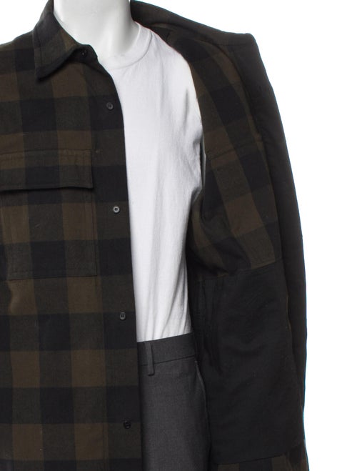 Bottega Veneta Plaid Print Overcoat