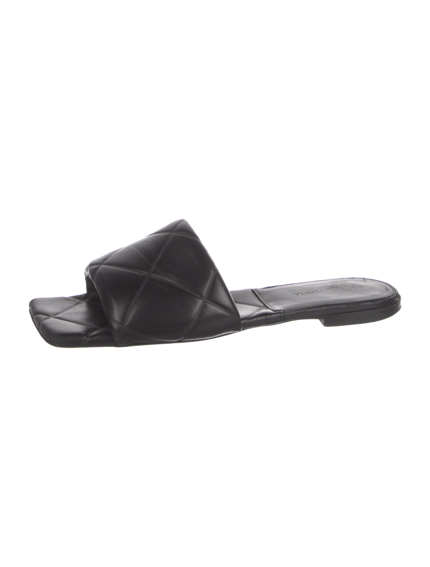 Bottega Veneta Quilted Pattern Leather Slides
