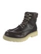 Bottega Veneta Intrecciato Weave Leather Combat Boots