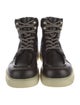 Bottega Veneta Intrecciato Weave Leather Combat Boots