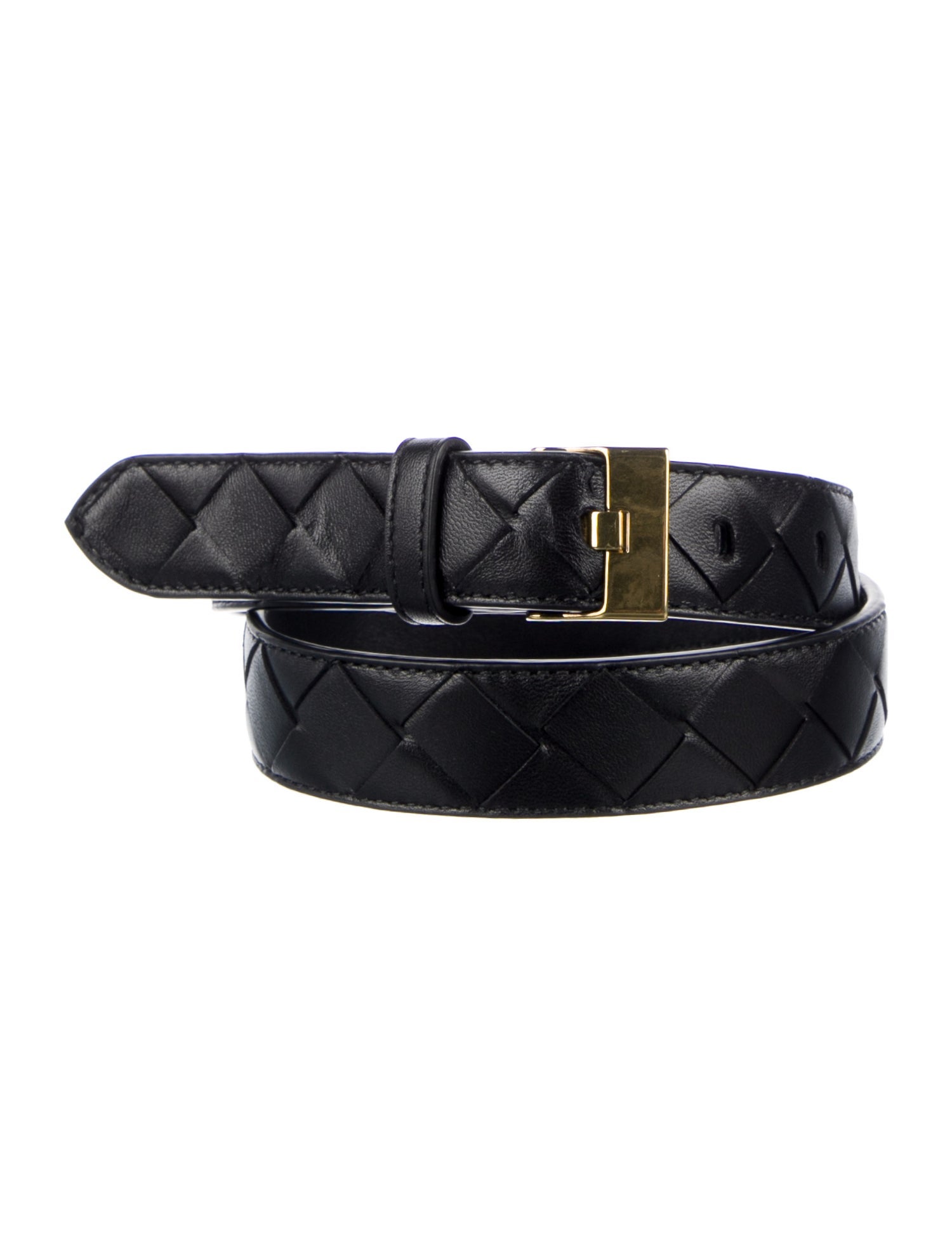 Bottega Veneta Intrecciato Weave Skinny Waist Belt