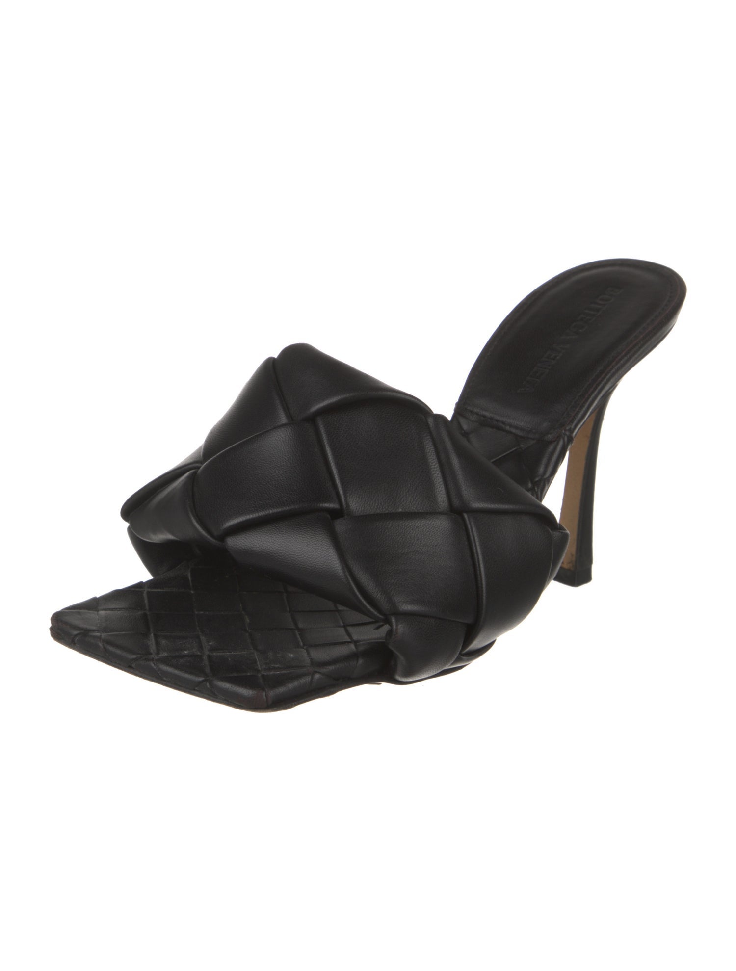 Bottega Veneta Intrecciato Weave Leather Slides