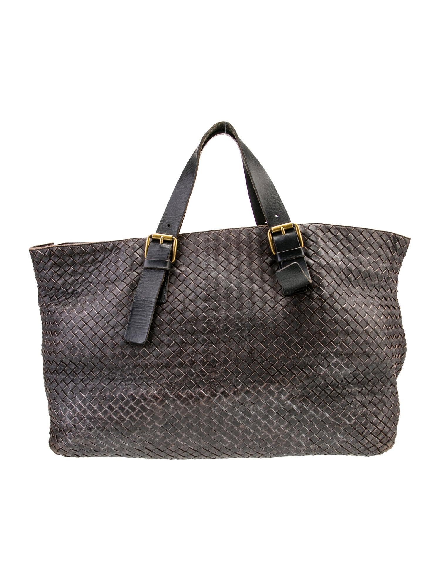 Bottega Veneta Leather Intrecciato Cabas Tote