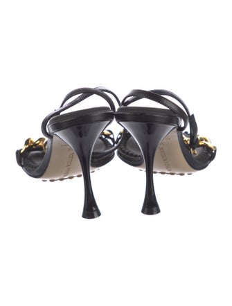 Bottega Veneta Leather Chain-Link Accents Sandals