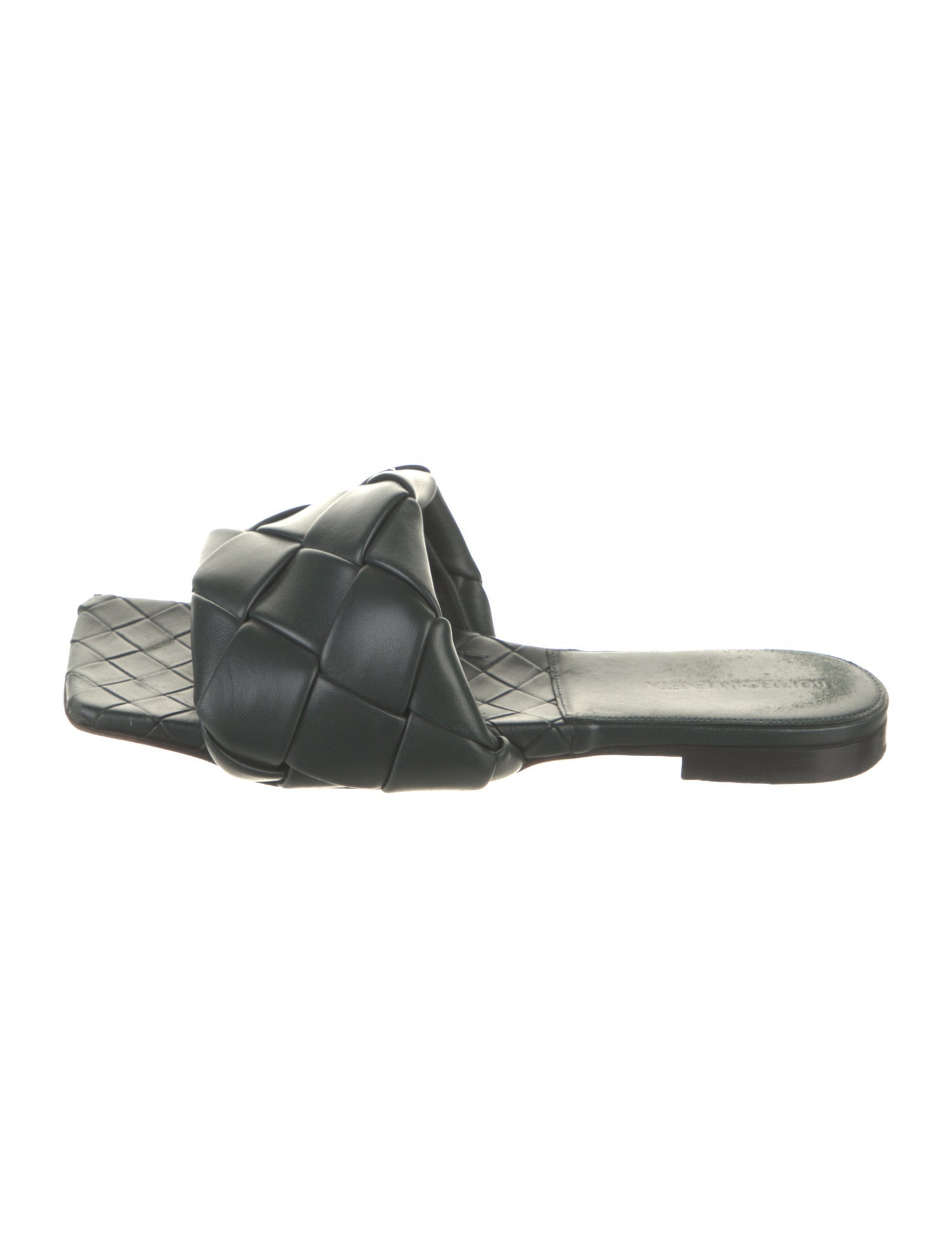 Bottega Veneta Intrecciato Weave Leather Slides