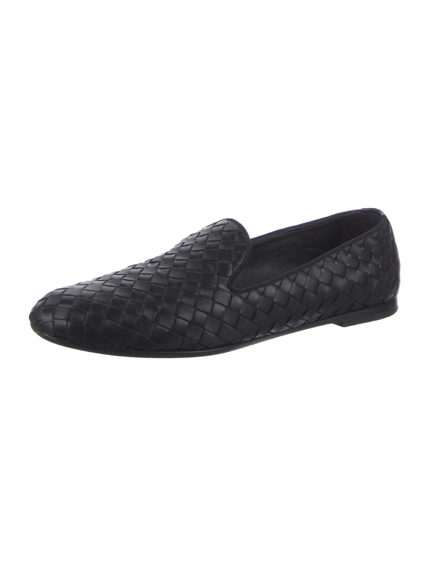 Bottega Veneta Intrecciato Weave Leather Loafers
