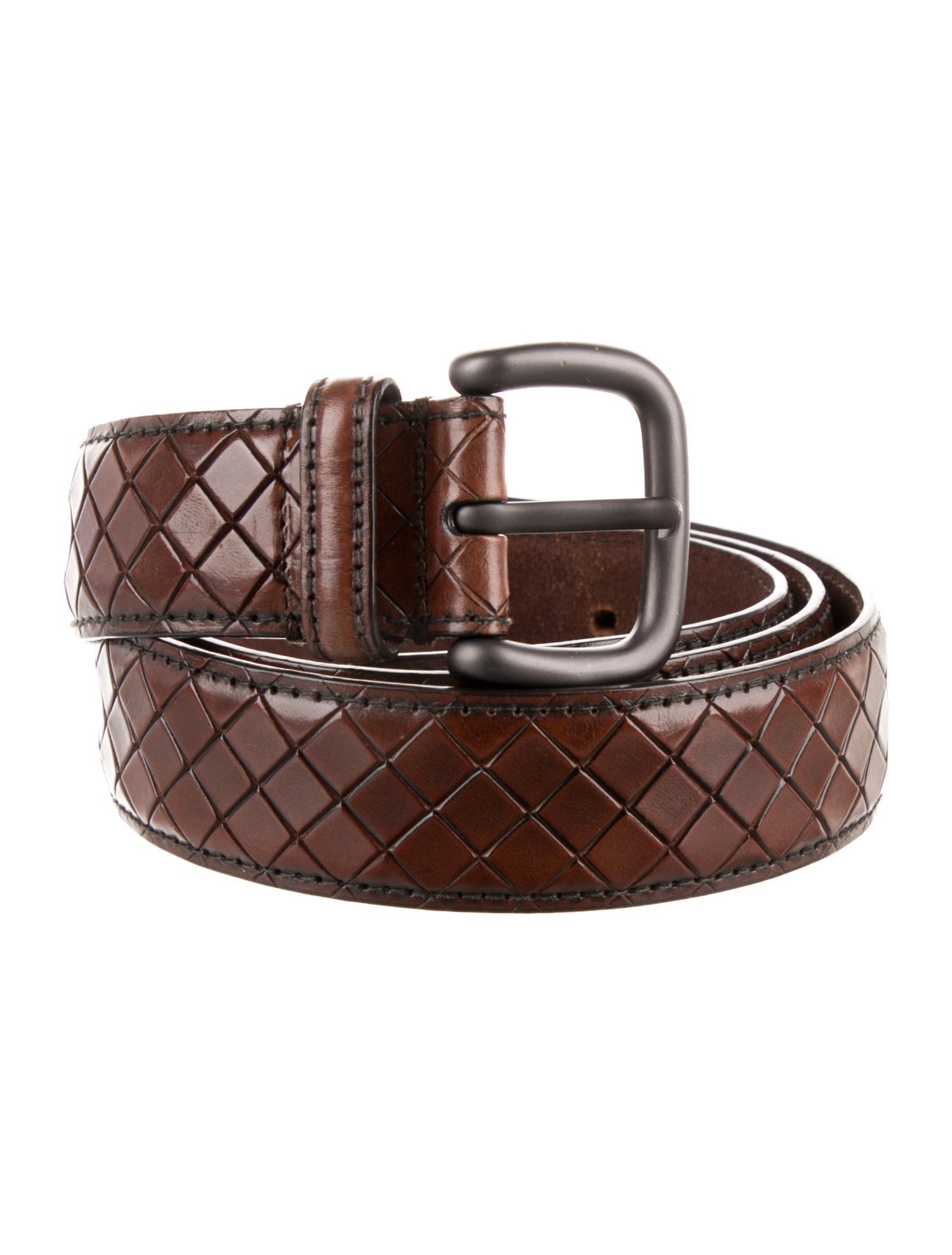 Bottega Veneta Ebano Intrecciato Weave Belt