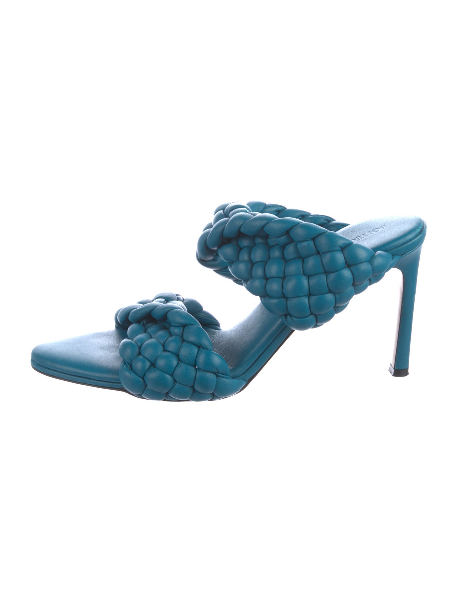 Bottega Veneta Intrecciato Weave Leather Slides