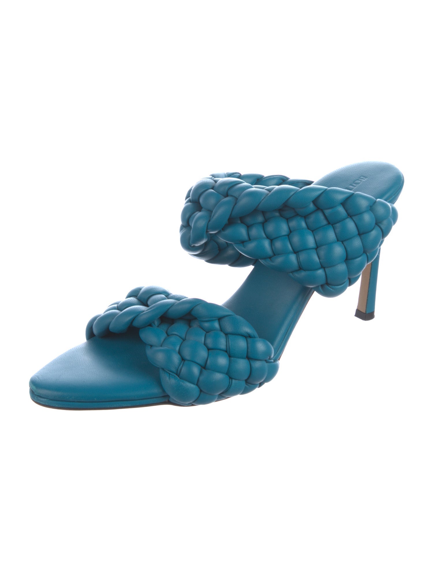 Bottega Veneta Intrecciato Weave Leather Slides