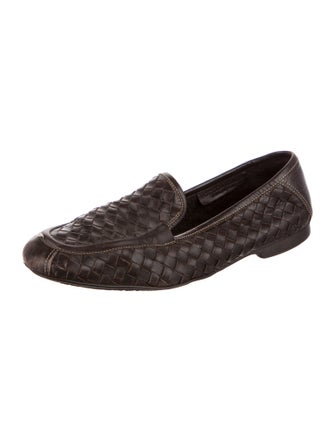 Bottega Veneta Intrecciato Weave Leather Loafers