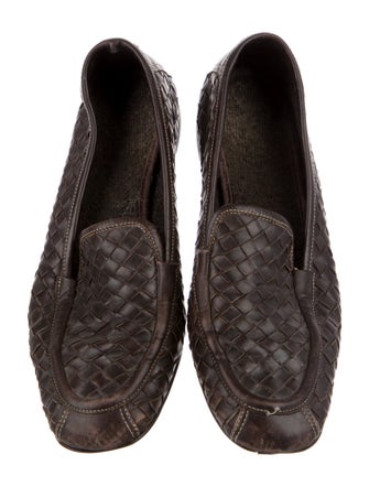 Bottega Veneta Intrecciato Weave Leather Loafers