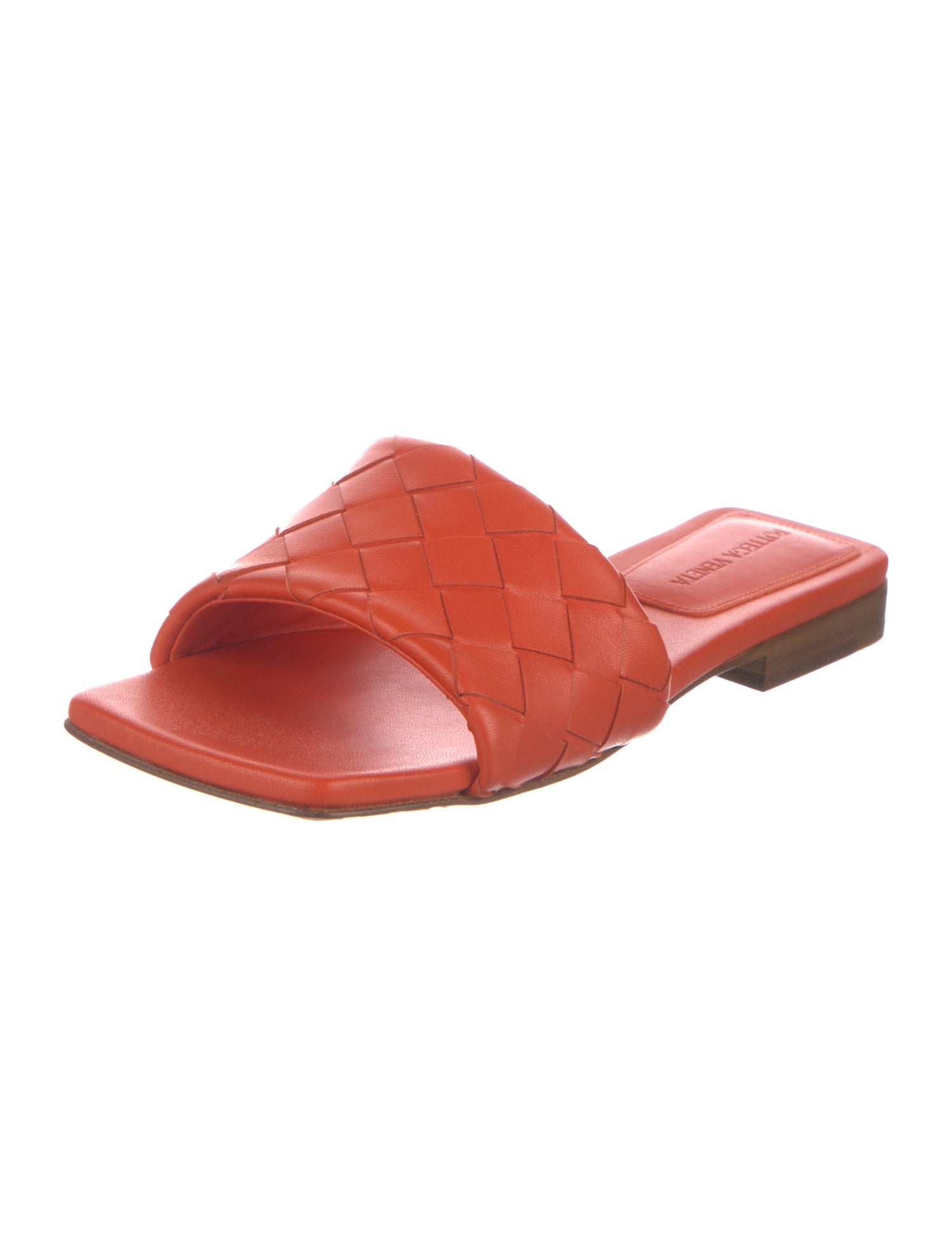 Bottega Veneta Intrecciato Weave Leather Slides