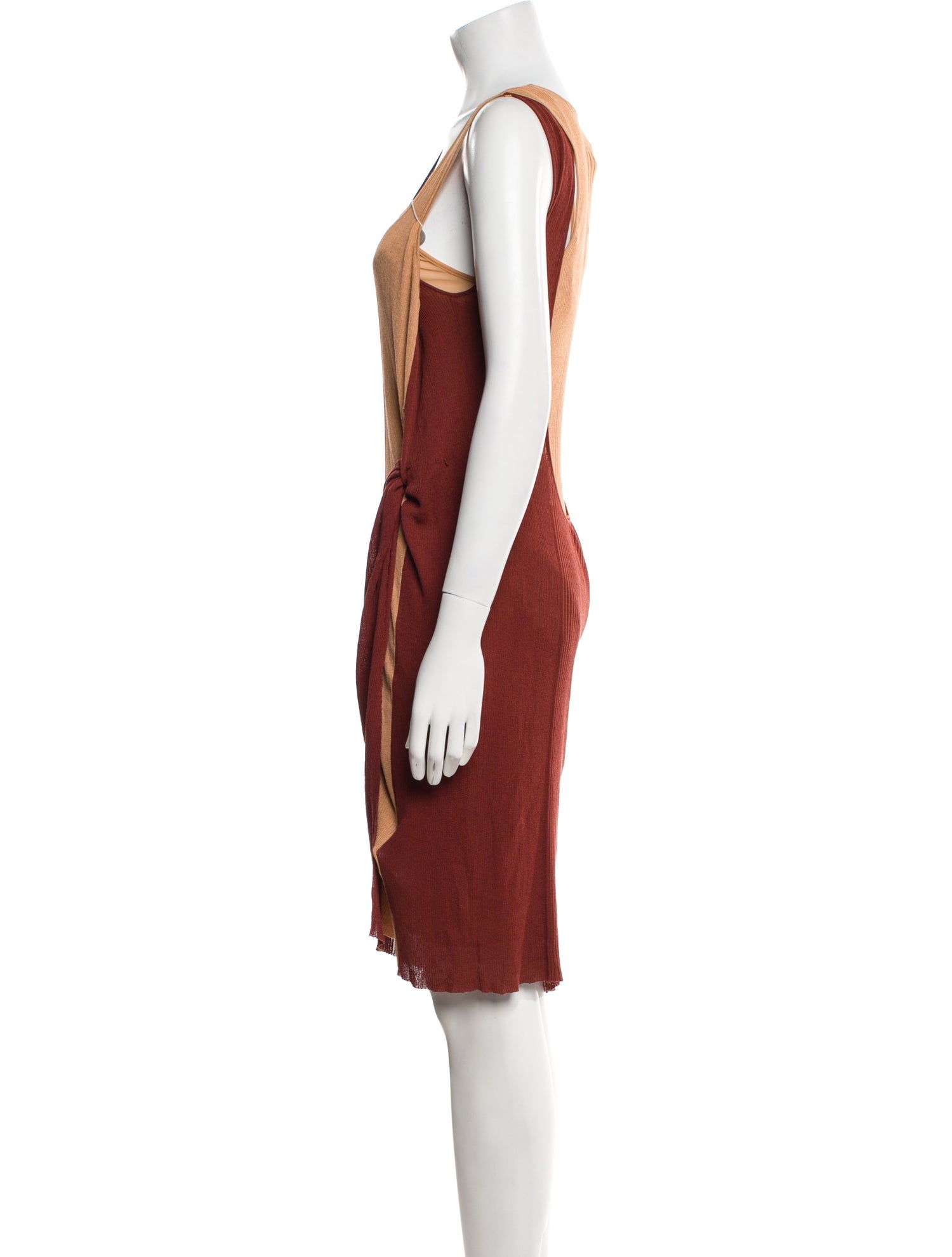 Bottega Veneta Colorblock Pattern Knee-Length Dress w/ Tags