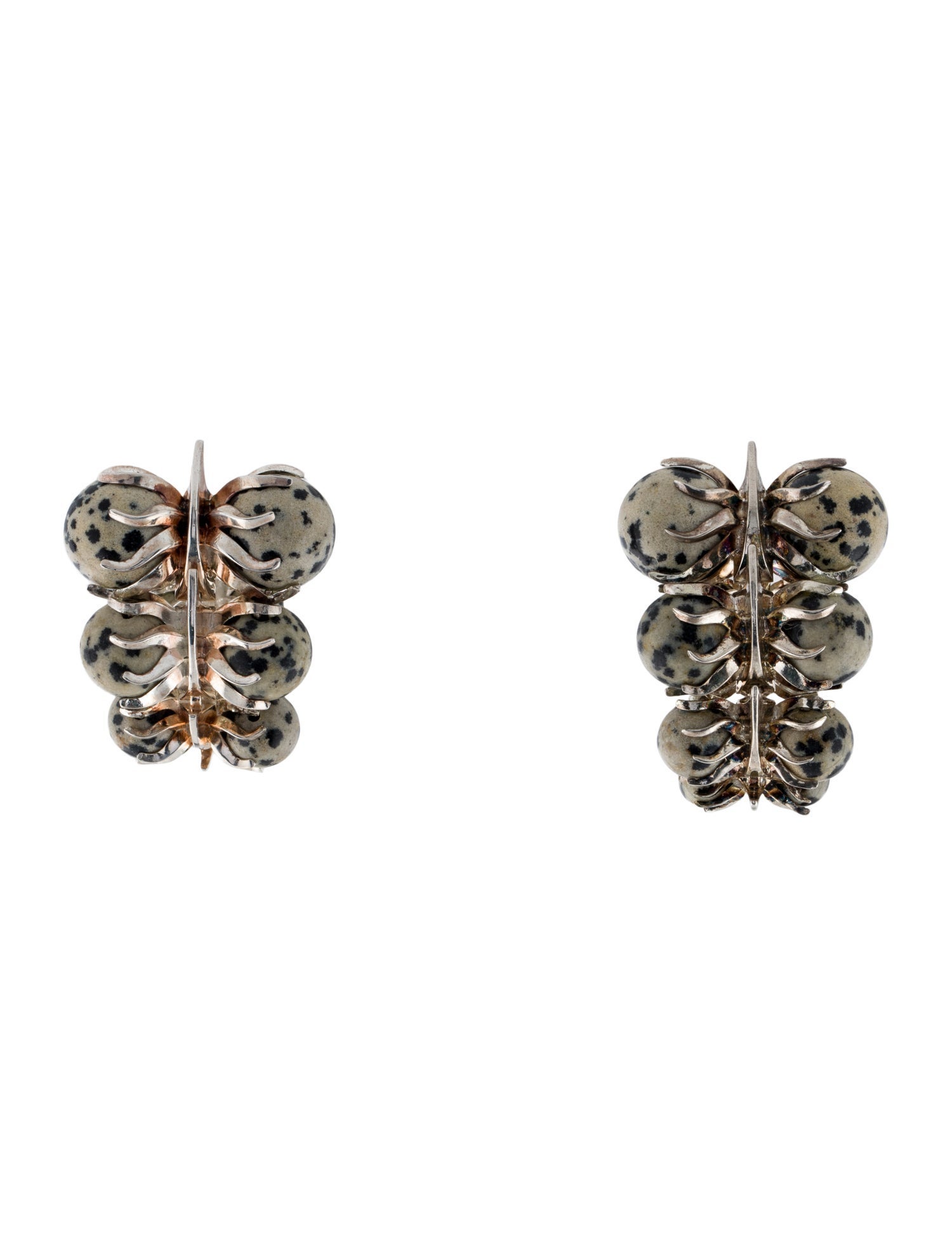 Bottega Veneta Jasper Hoop Drop Earrings