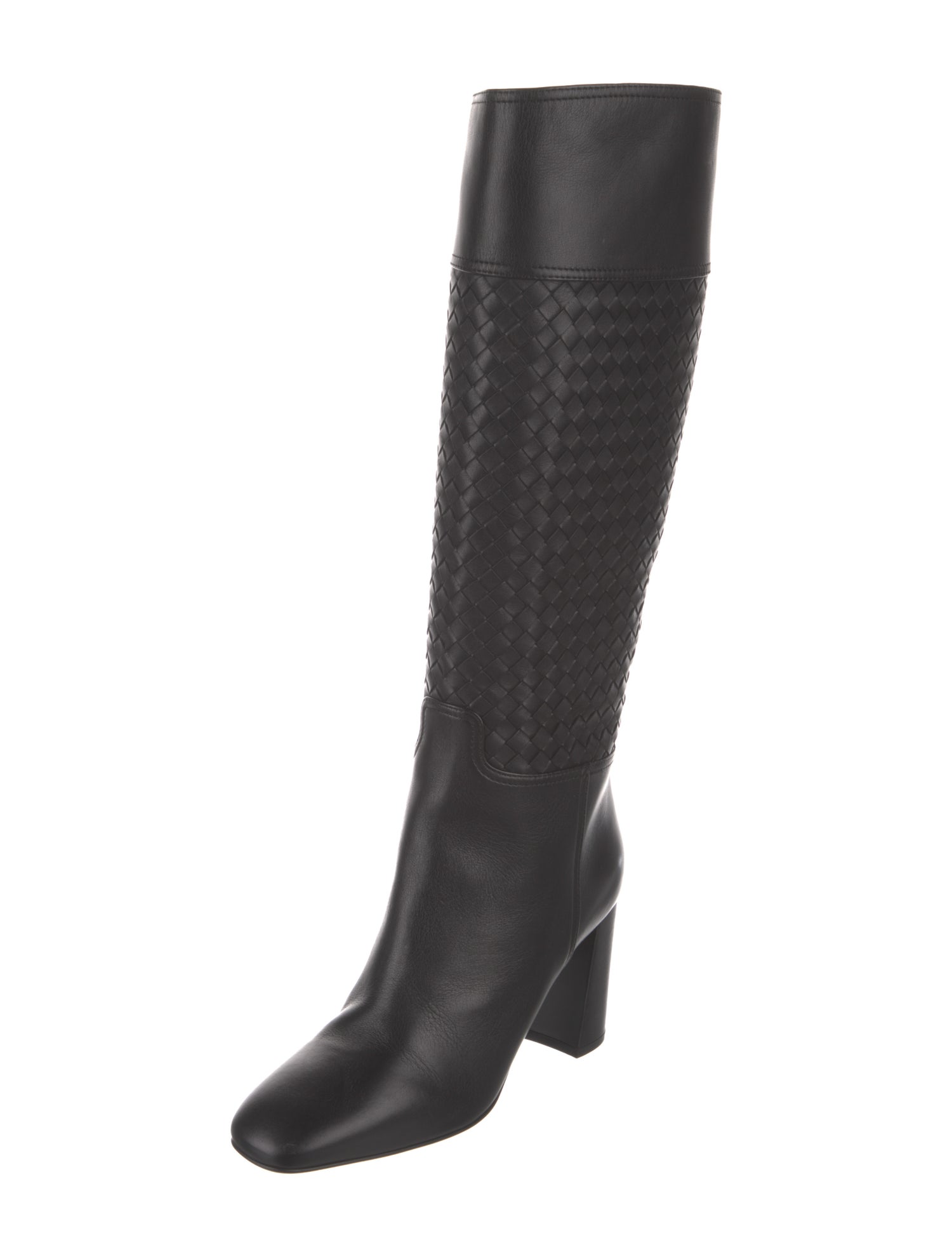 Bottega Veneta Intrecciato Weave Leather Boots