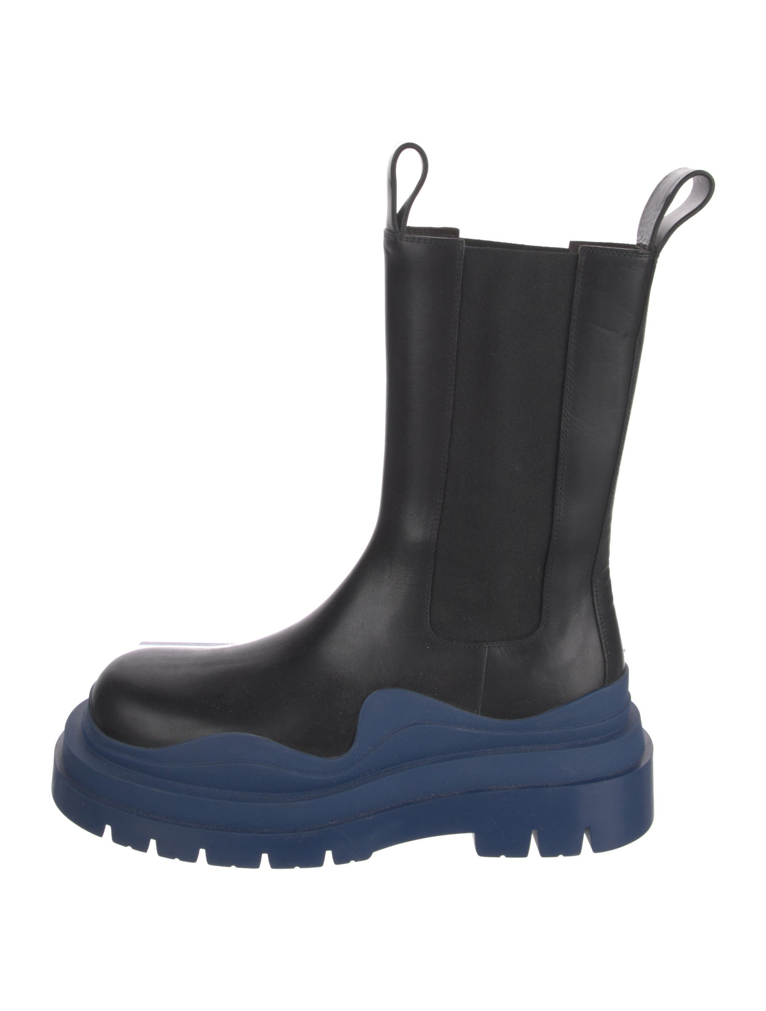 Bottega Veneta Leather Colorblock Pattern Rain Boots