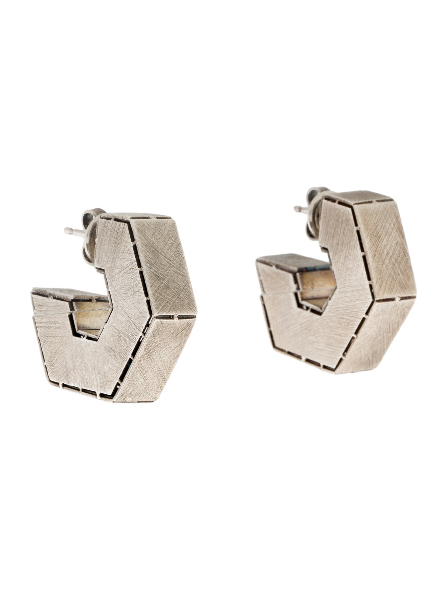 Bottega Veneta Geometric Hoop Earrings