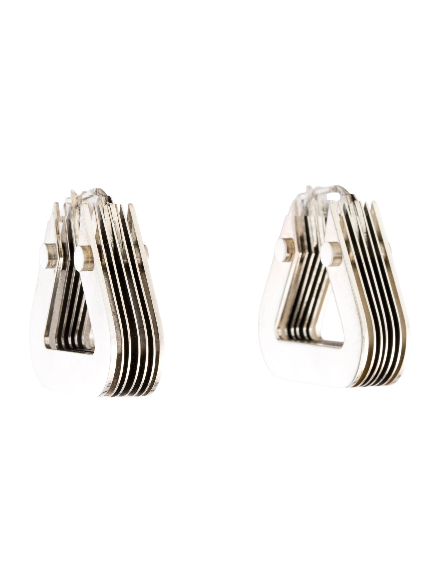 Bottega Veneta Triangle Hoop Earrings