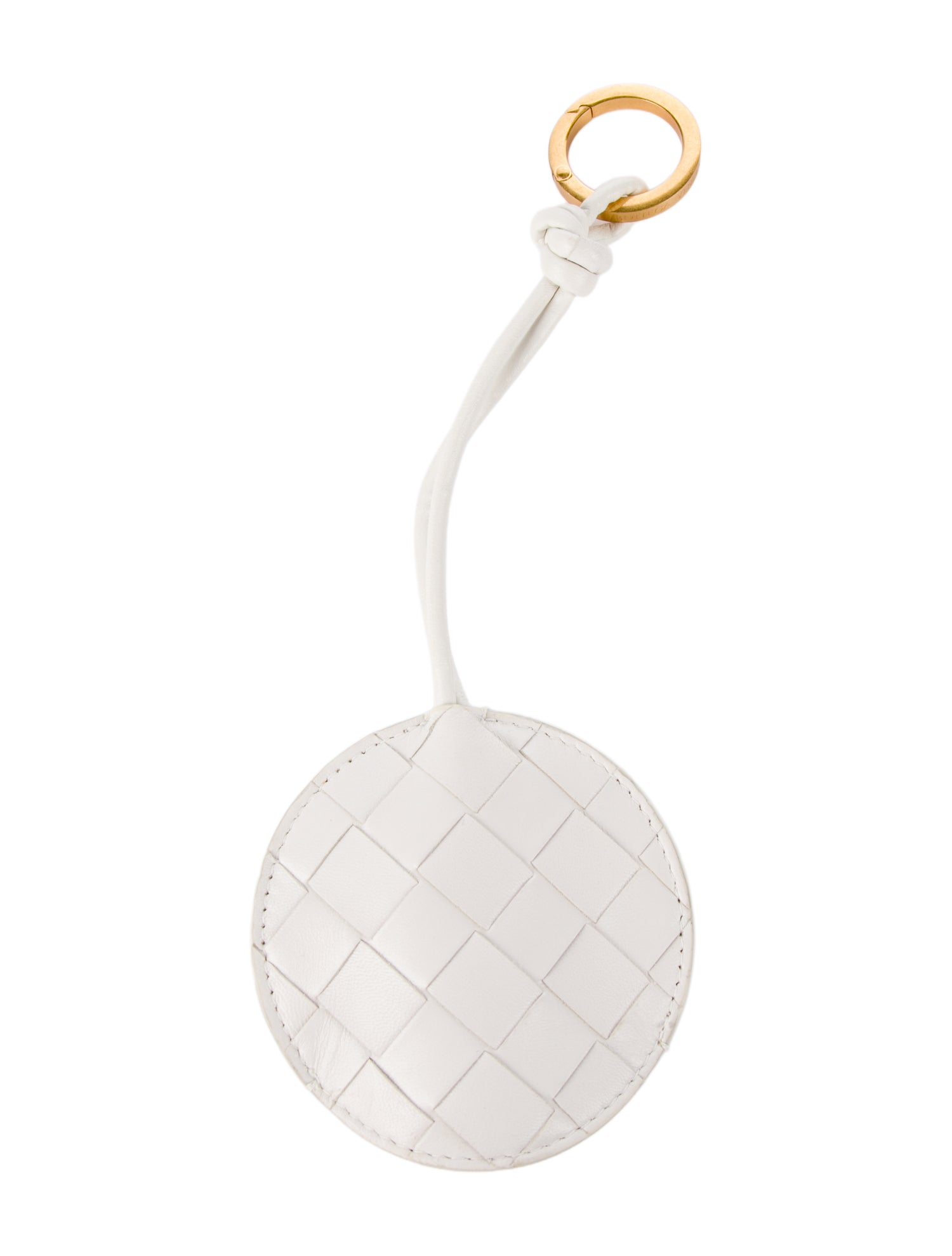 Bottega Veneta White Pattern Printed Leather Clochette